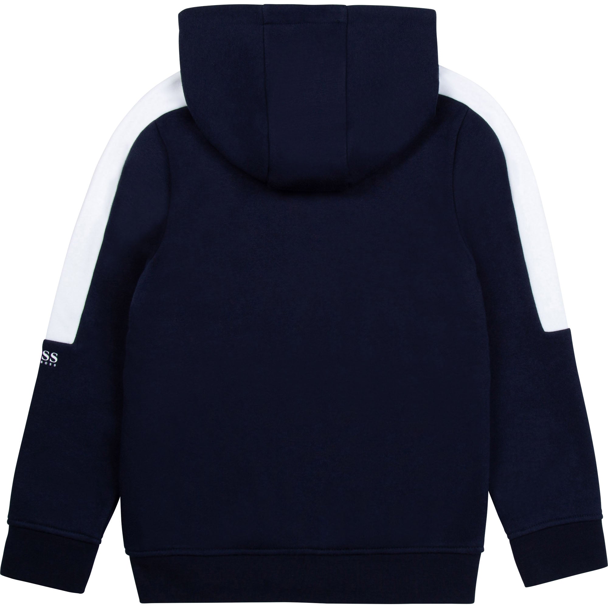 Boys Blue Logo Cotton Zip-Up Top