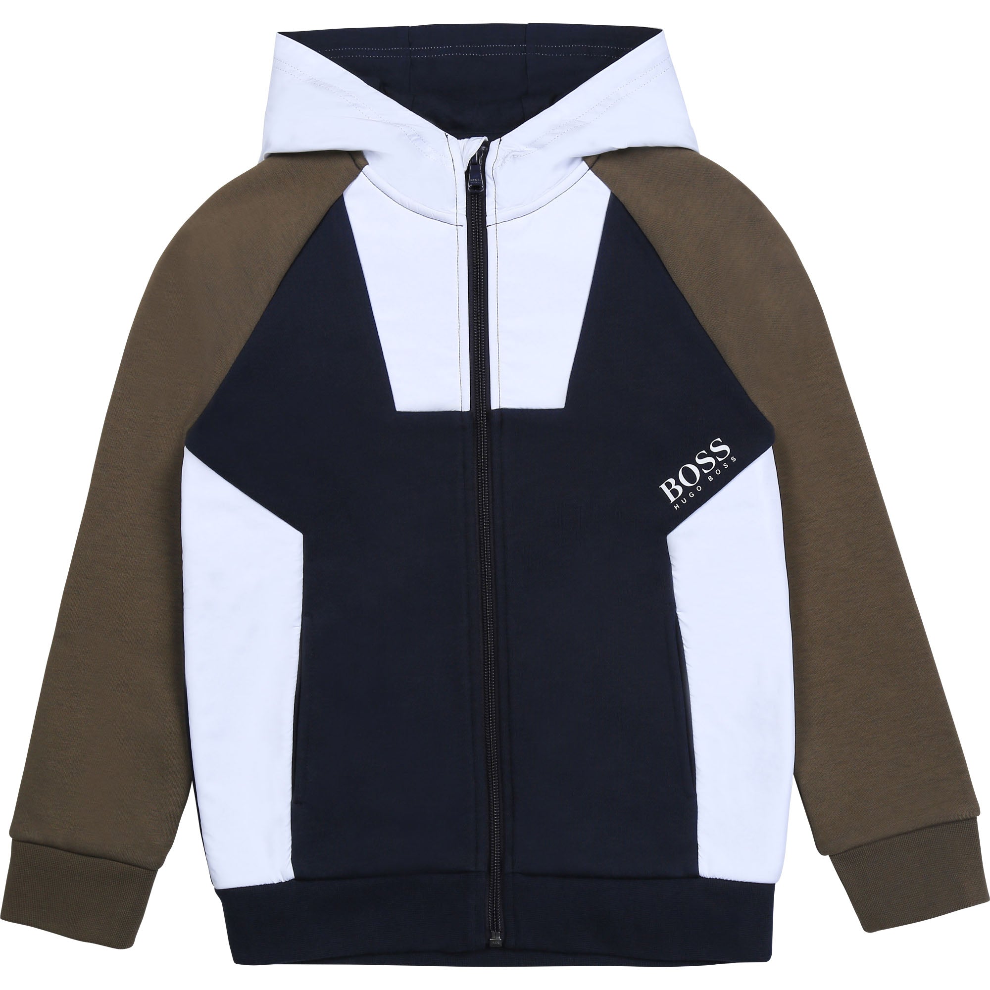 Boys Blue Logo Zip-Up Top