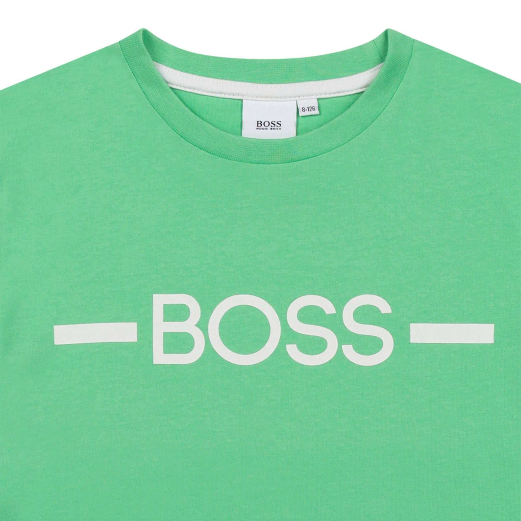 Boys & Girls Green Logo Cotton T-Shirt