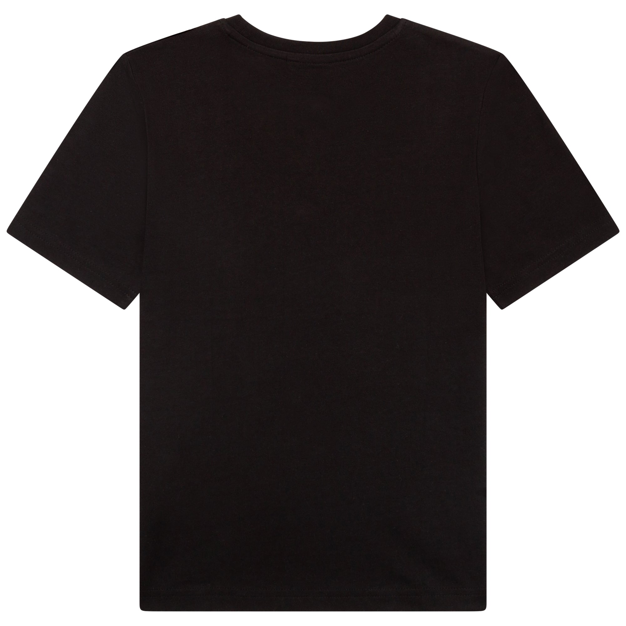 Boys & Girls Black Cotton T-Shirt