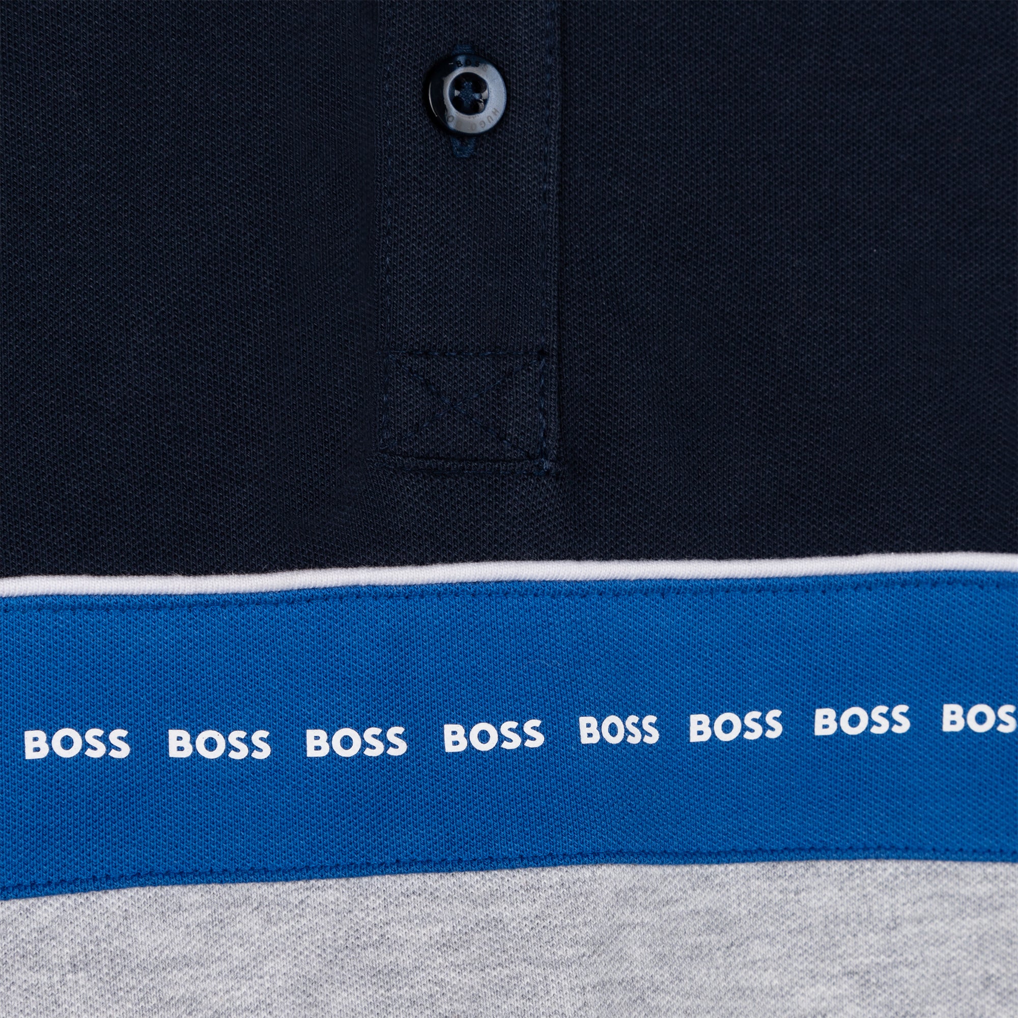 Boys Blue Logo Cotton Polo Shirt