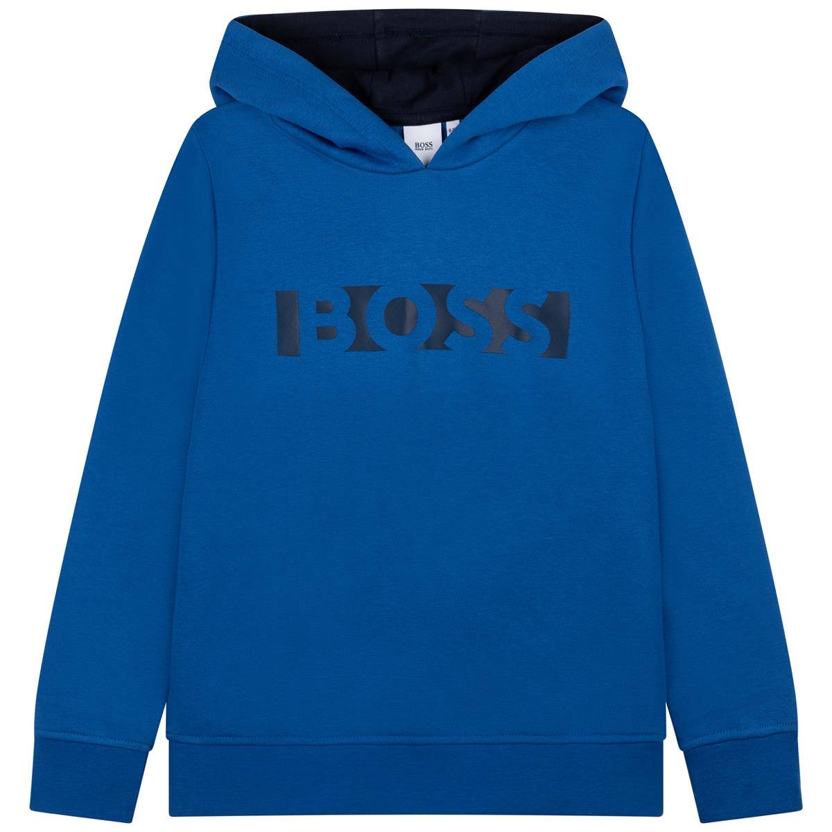 Boys & Girls Blue Hooded Logo Sweatshirt