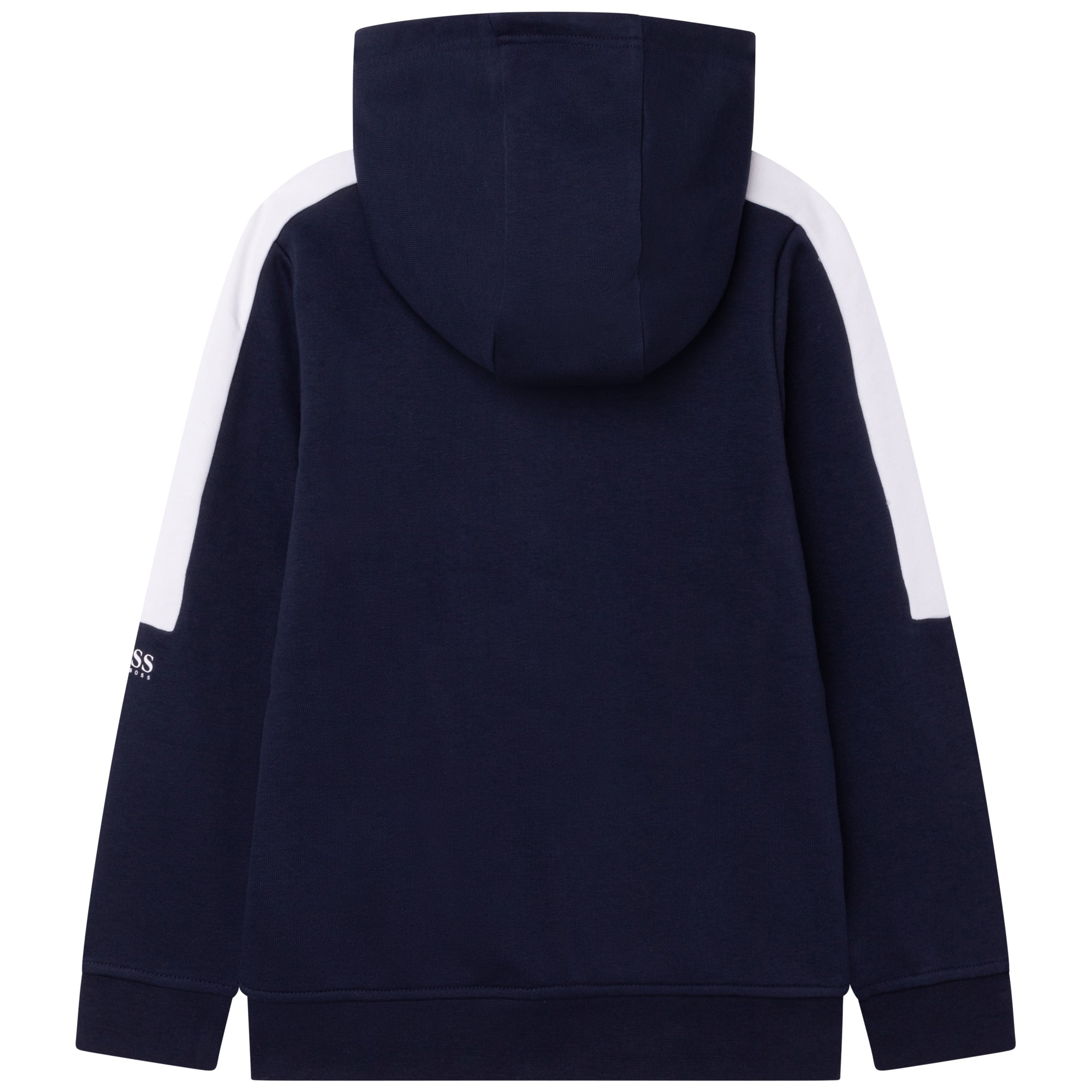 Boys Navy Blue Zip-up Tops