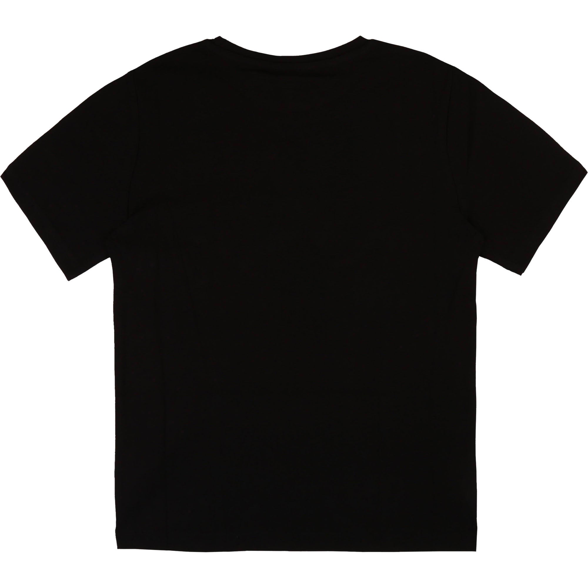 Boys Black Logo Cotton T-Shirt