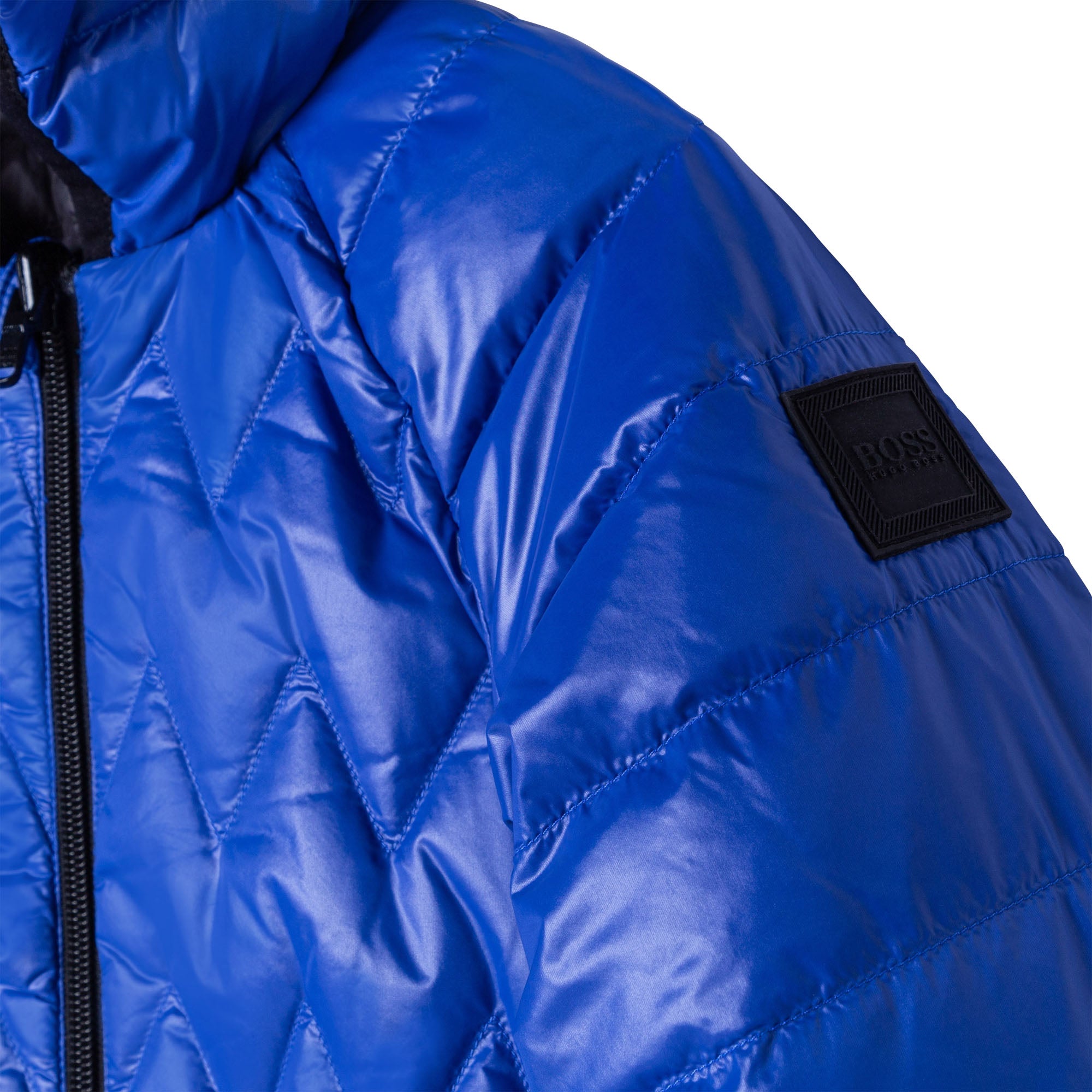 Boys Blue Reversible Padded Down Jacket