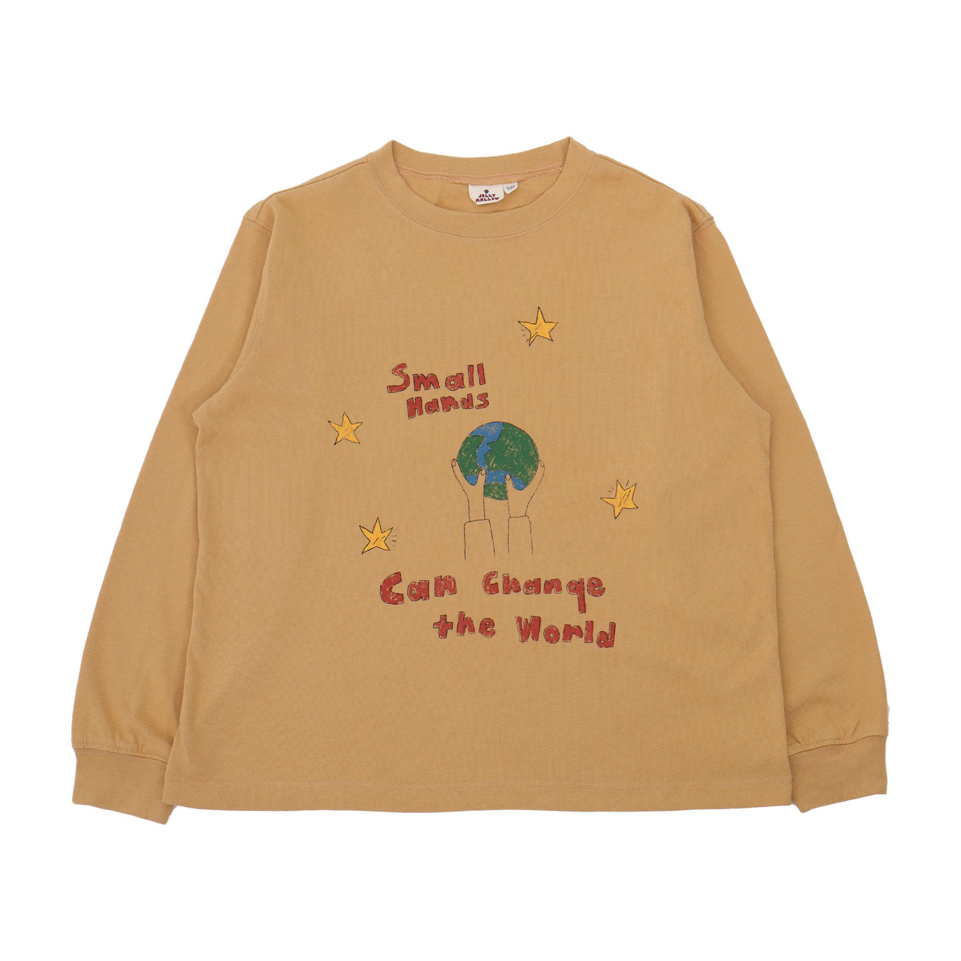 Boys & Girls Camel Printed Cotton T-Shirt