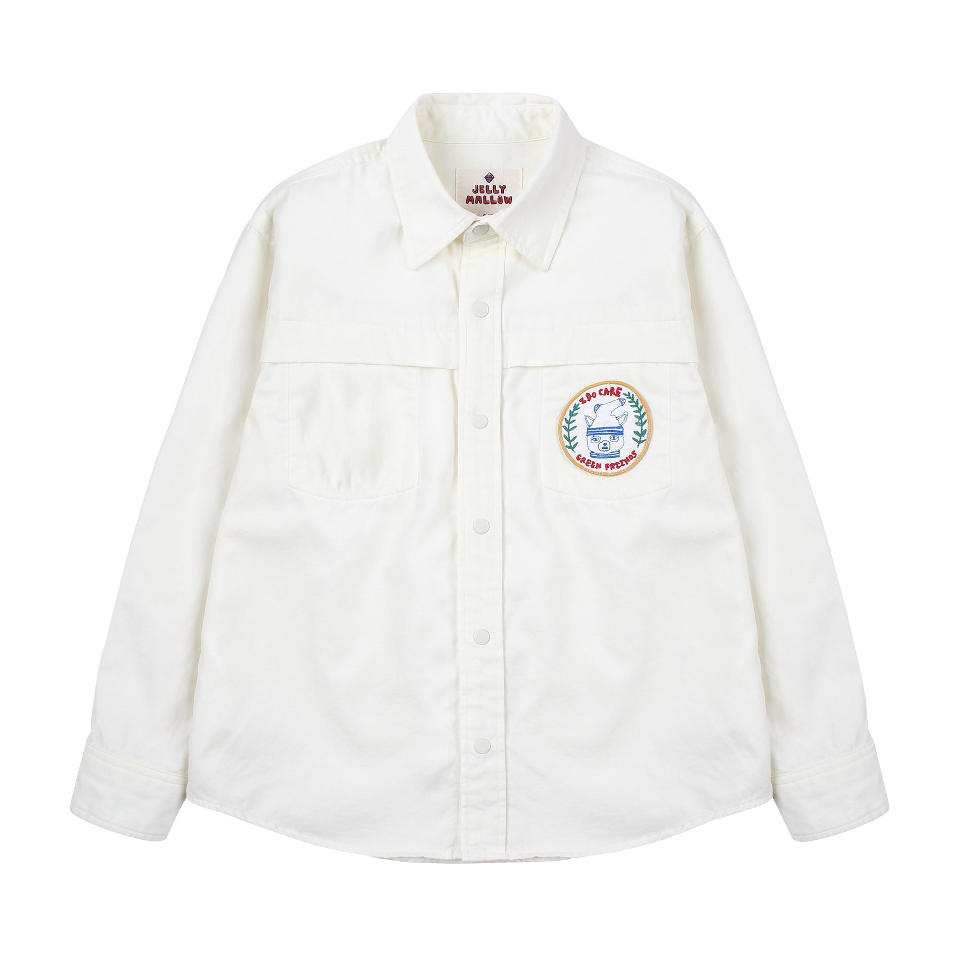 Boys & Girls White Cotton Shirt