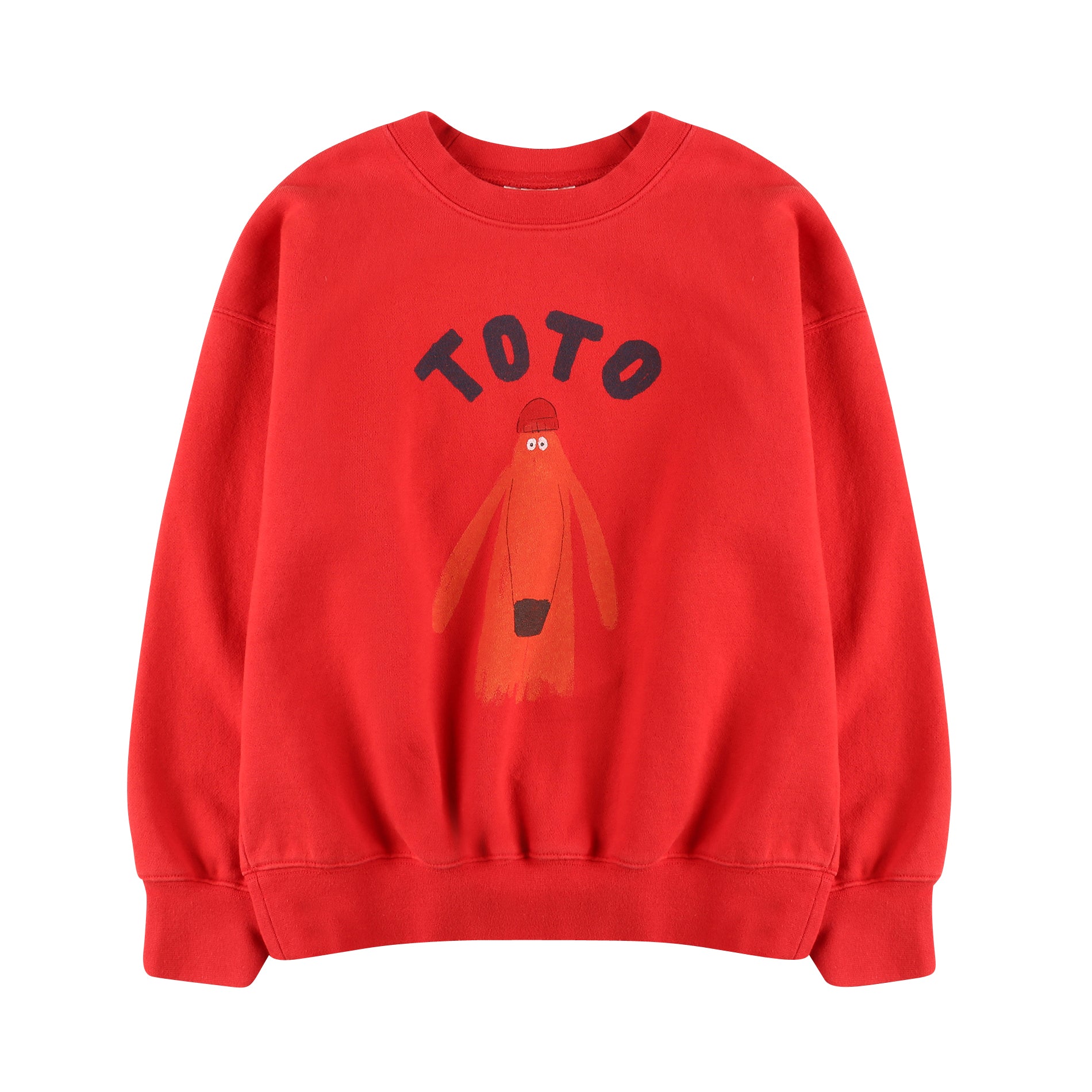 Boys & Girls Red Printed Cotton Sweatshirt