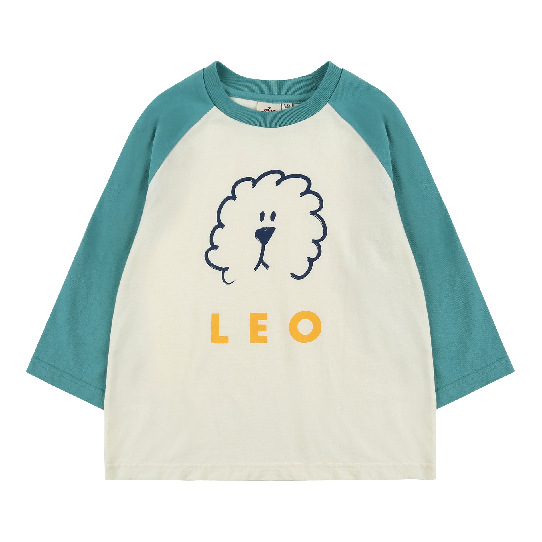 Boys & Girls Green Lion Cotton T-Shirt