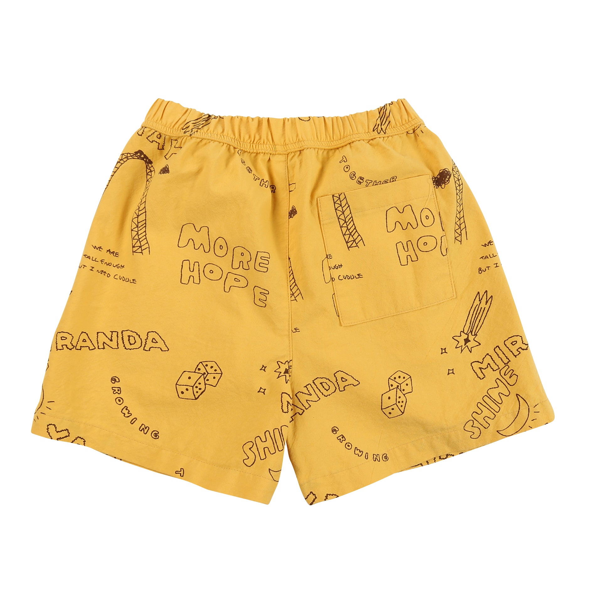 Boys & Girls Yellow Cotton Shorts