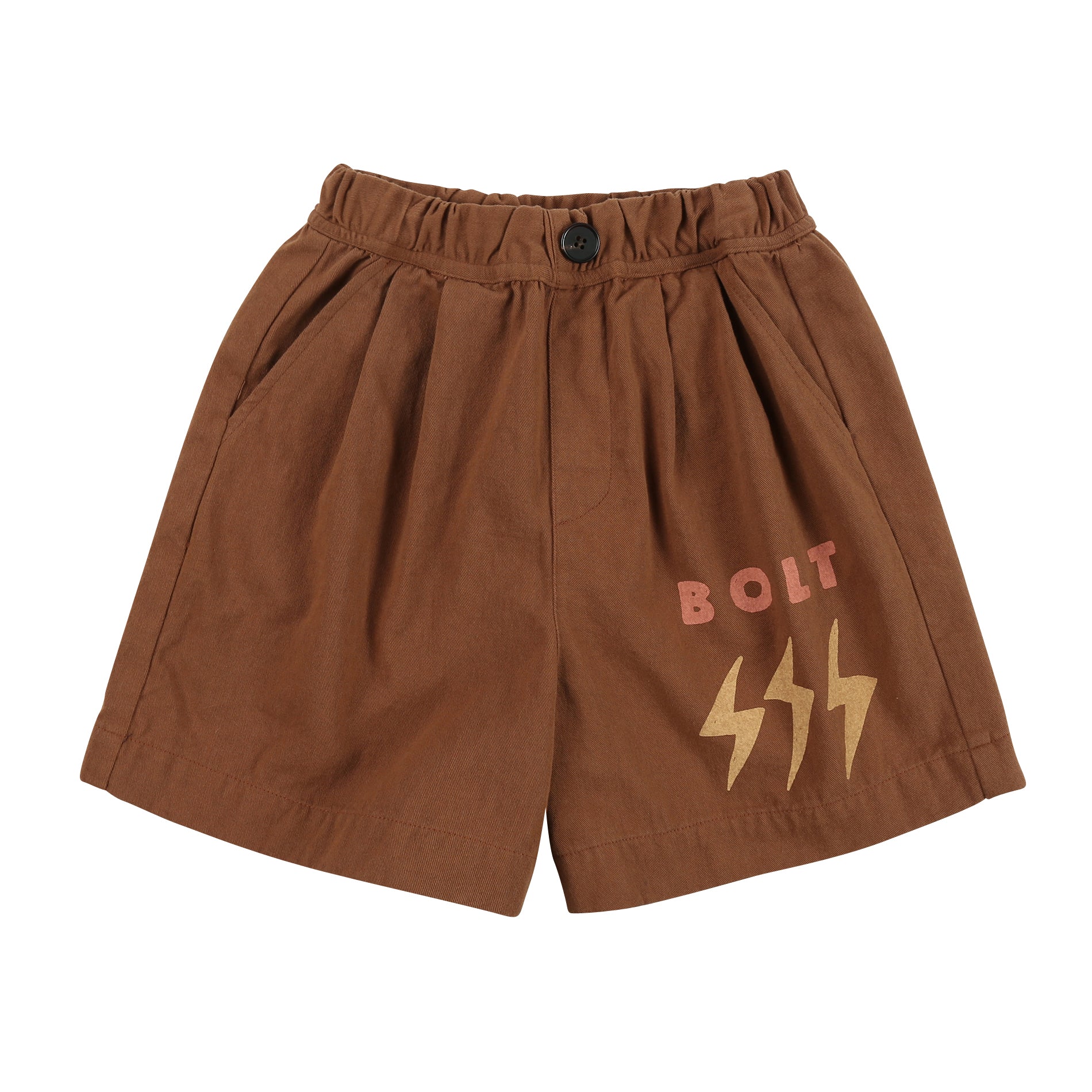 Boys & Girls Brown Cotton Shorts