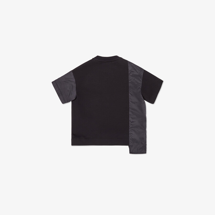 Boys & Girls Black Cotton T-Shirt