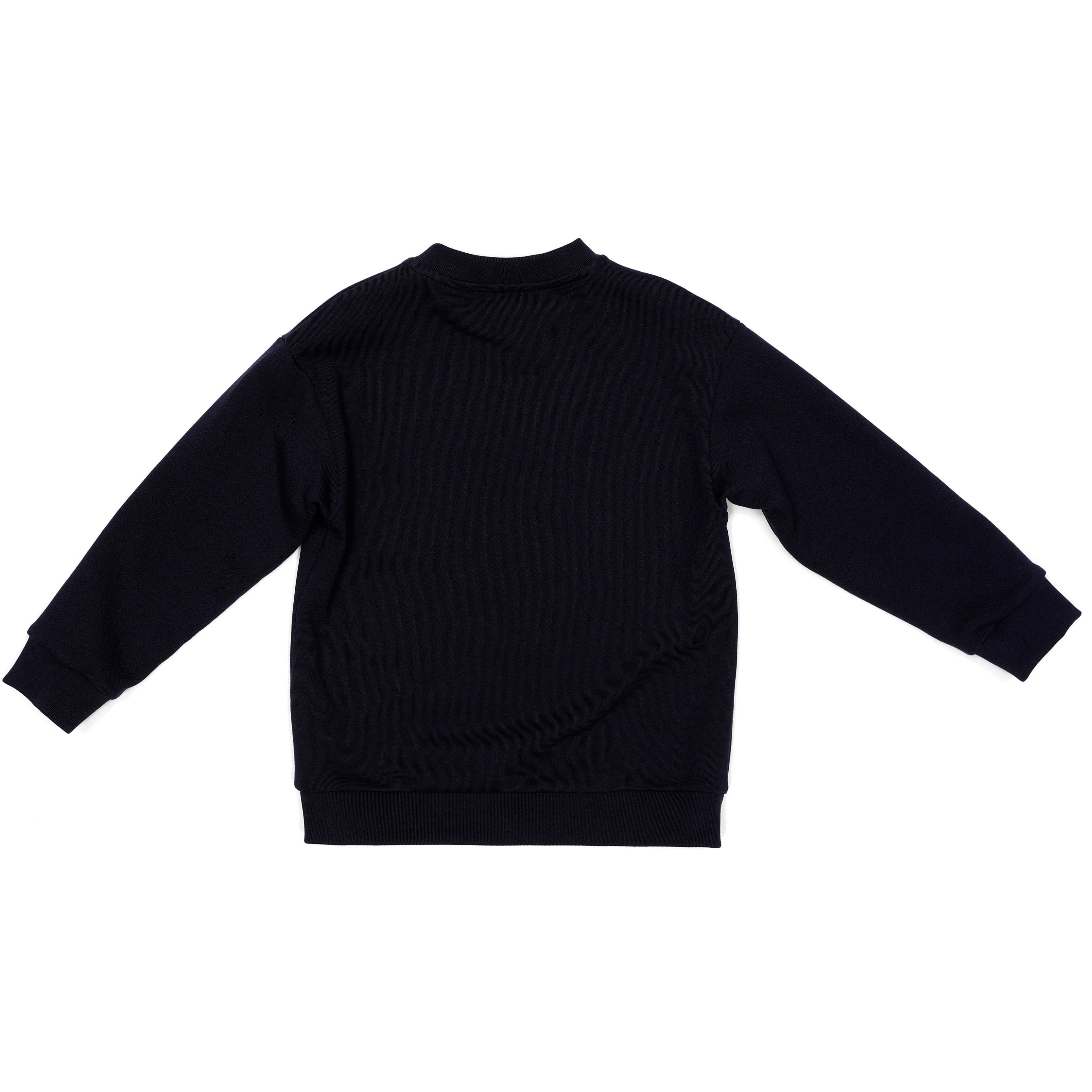 Boys & Girls Navy Logo Cotton Sweatshirt