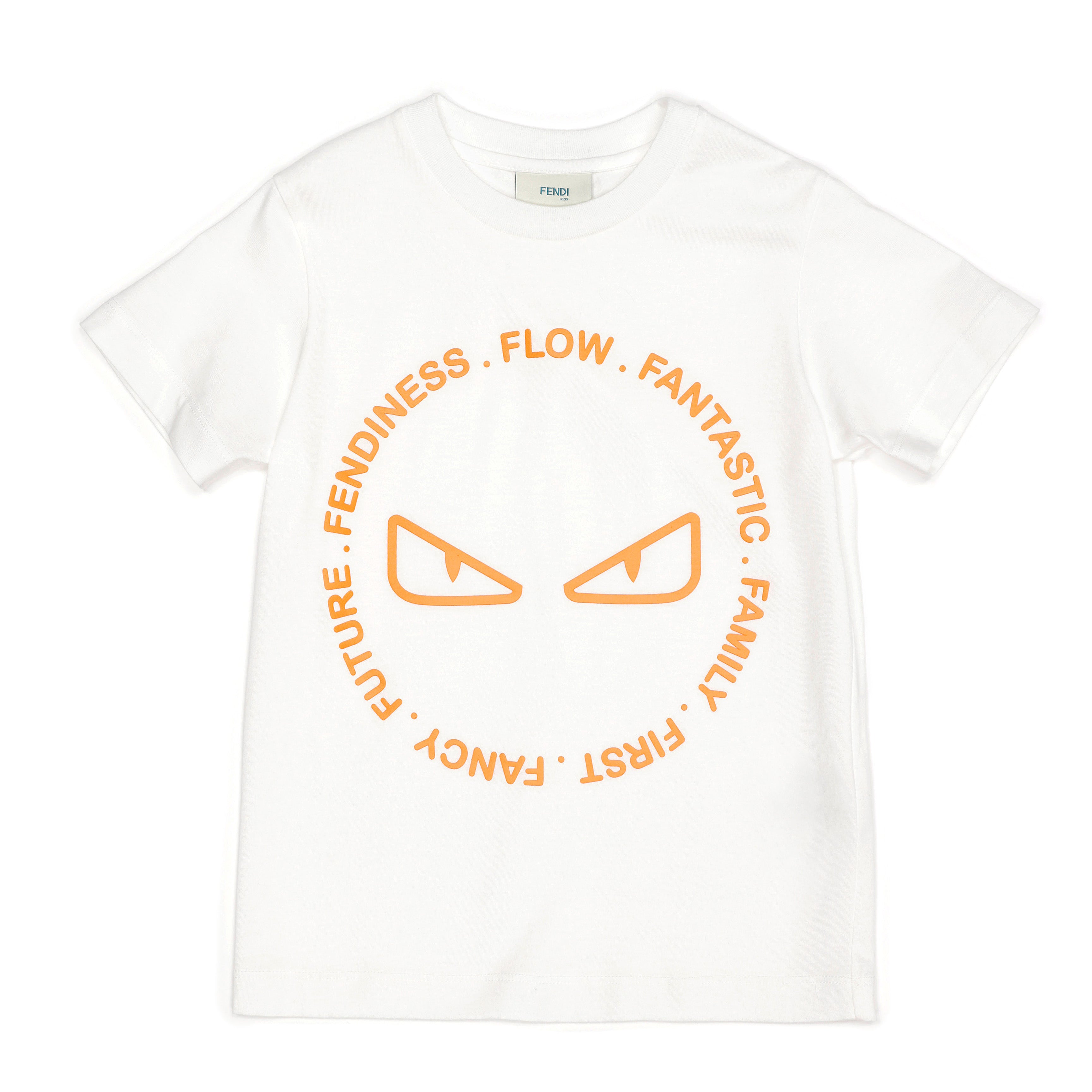 Boys & Girls White Cotton T-Shirt