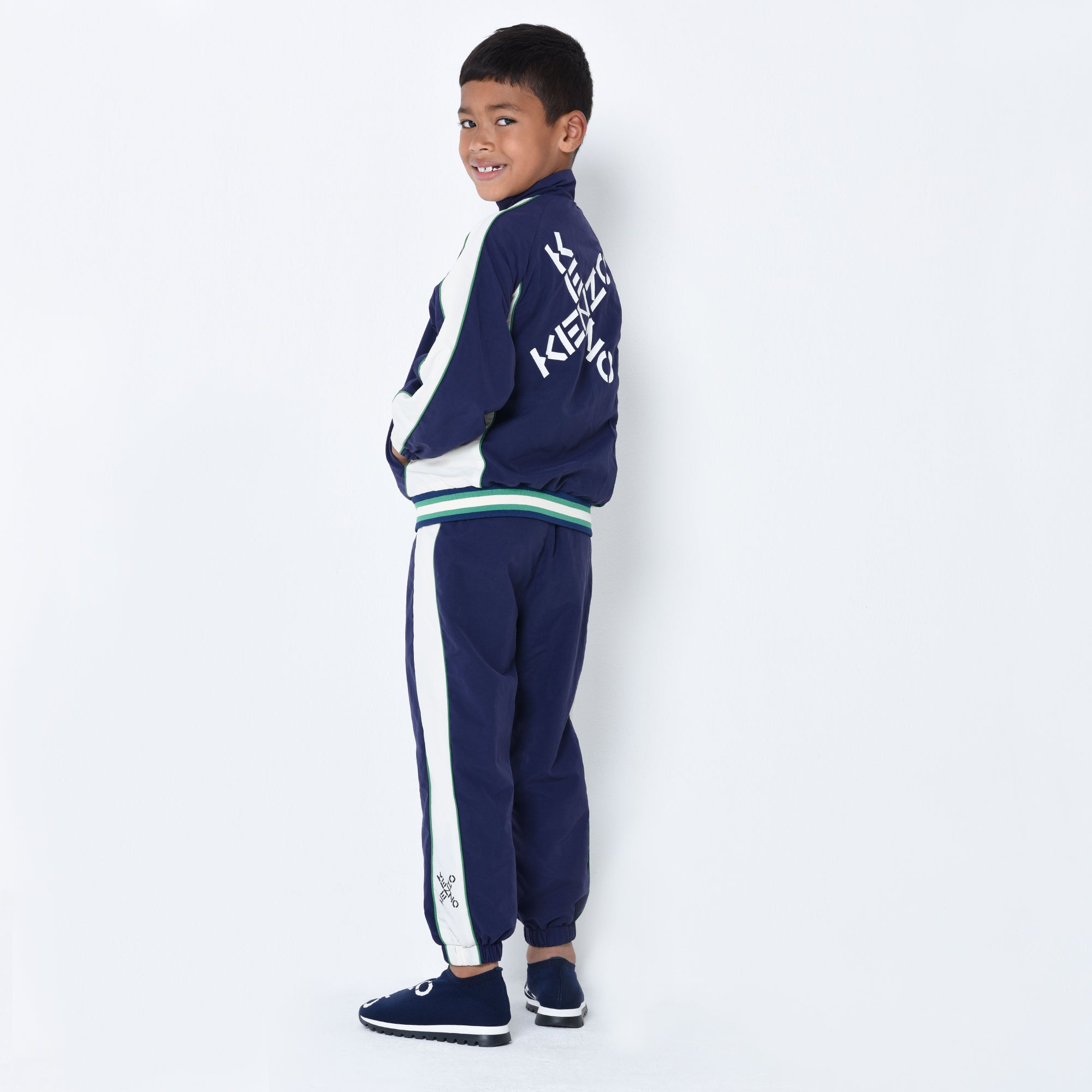 Boys Blue Logo Trousers