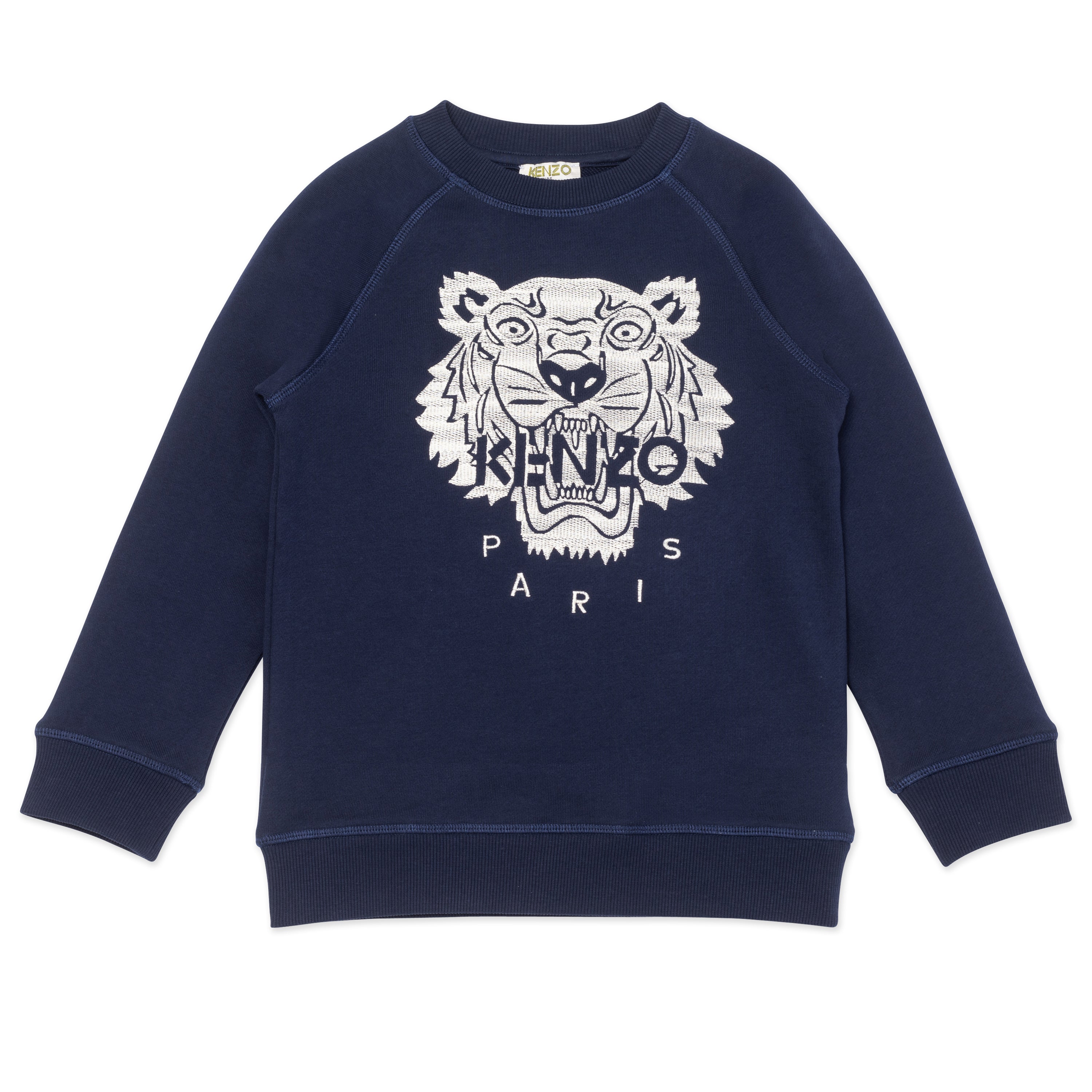 Boys Blue Tiger Cotton Sweatshirt