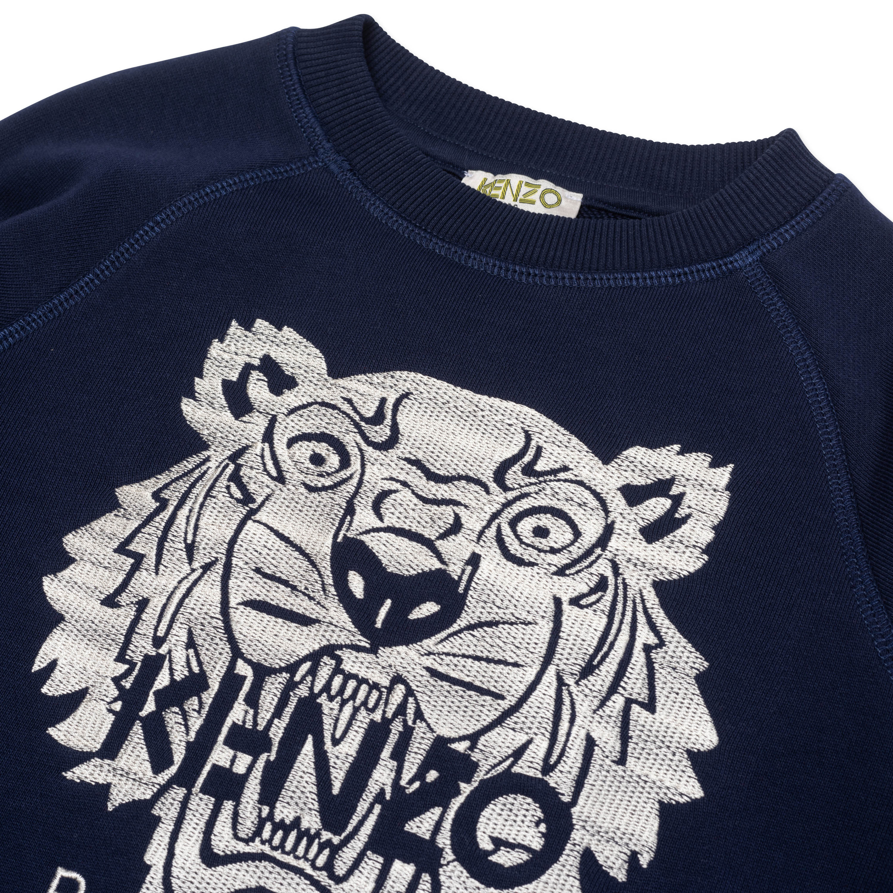 Boys Blue Tiger Cotton Sweatshirt