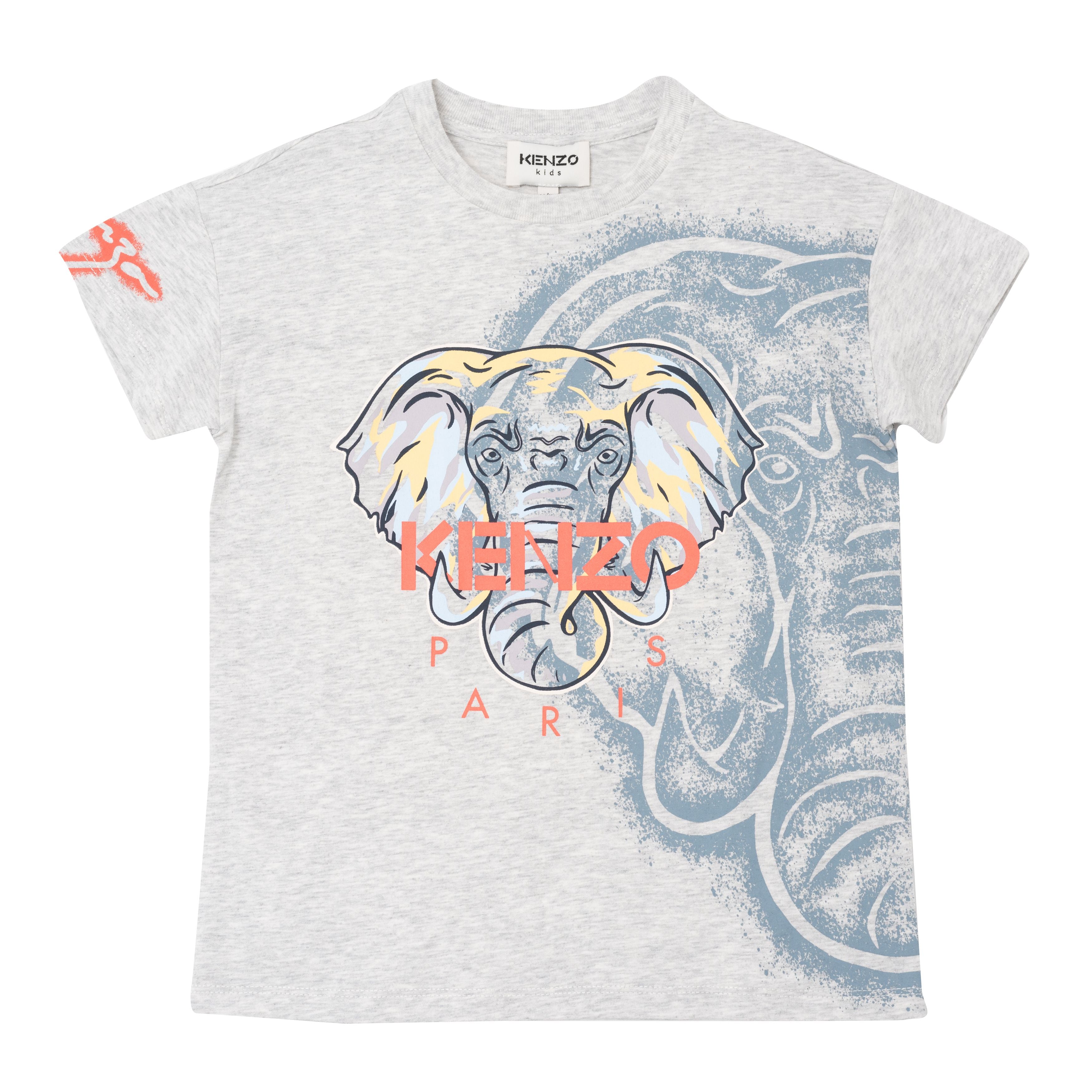 Boys & Girls Grey Cotton T-Shirts