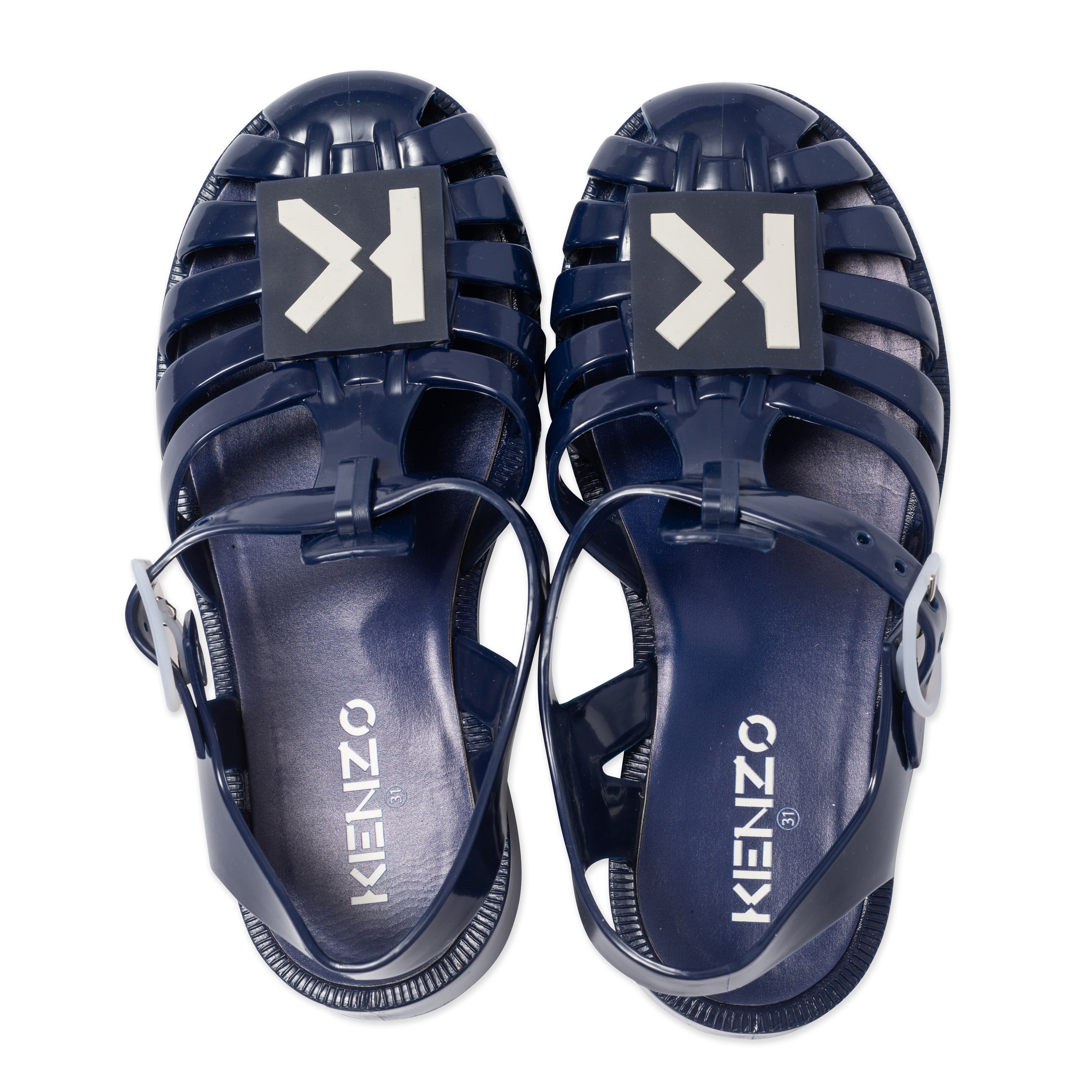 Boys & Girls Navy Logo Sandals