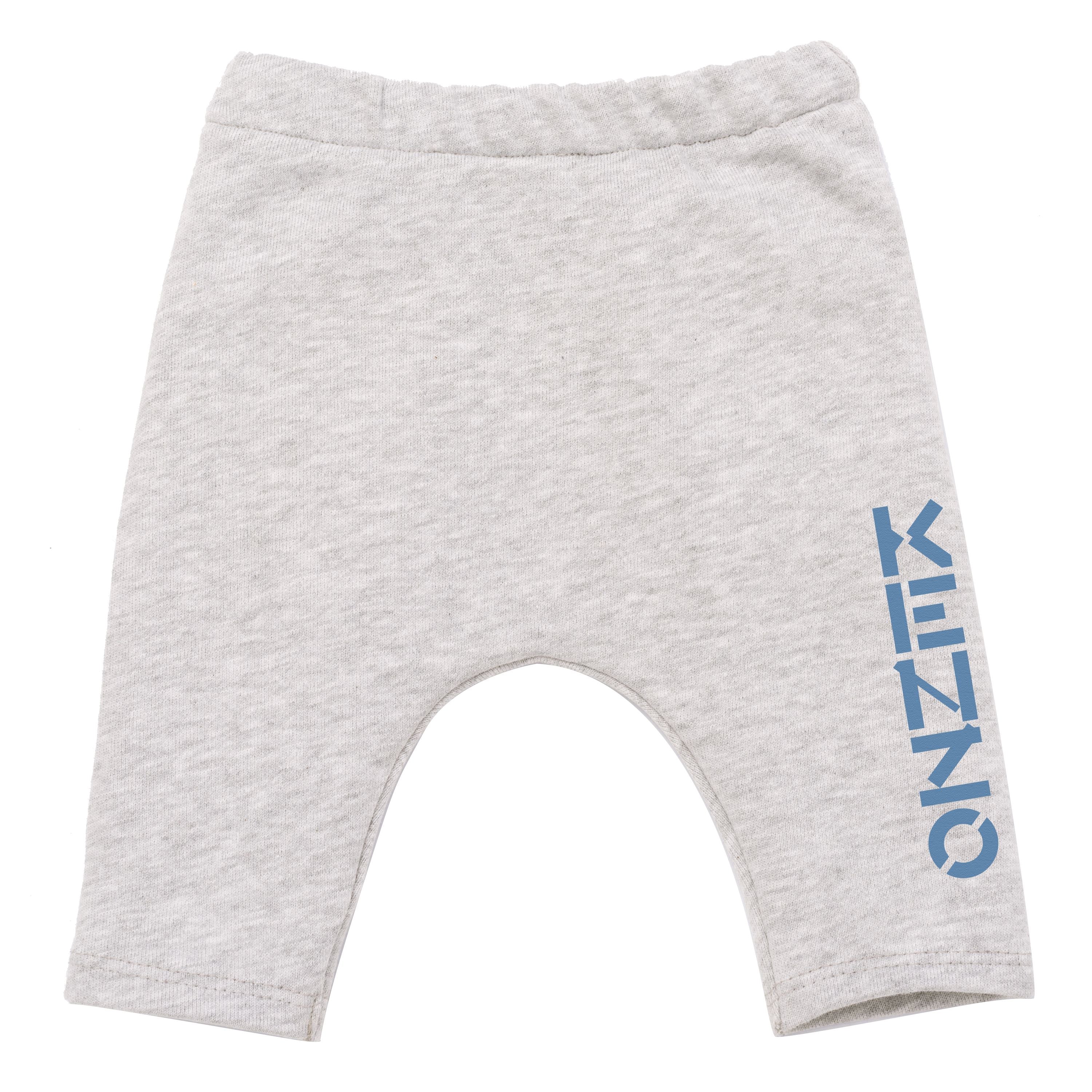 Baby Boys White & Grey Cotton Set