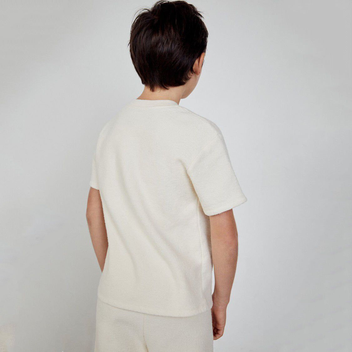 Boys & Girls White Cotton T-Shirt