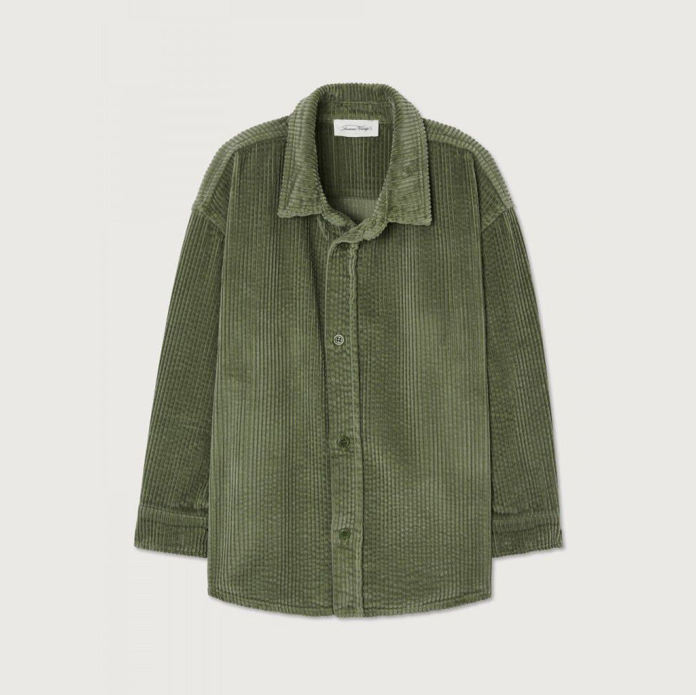 Boys & Girls Green Corduroy Shirt