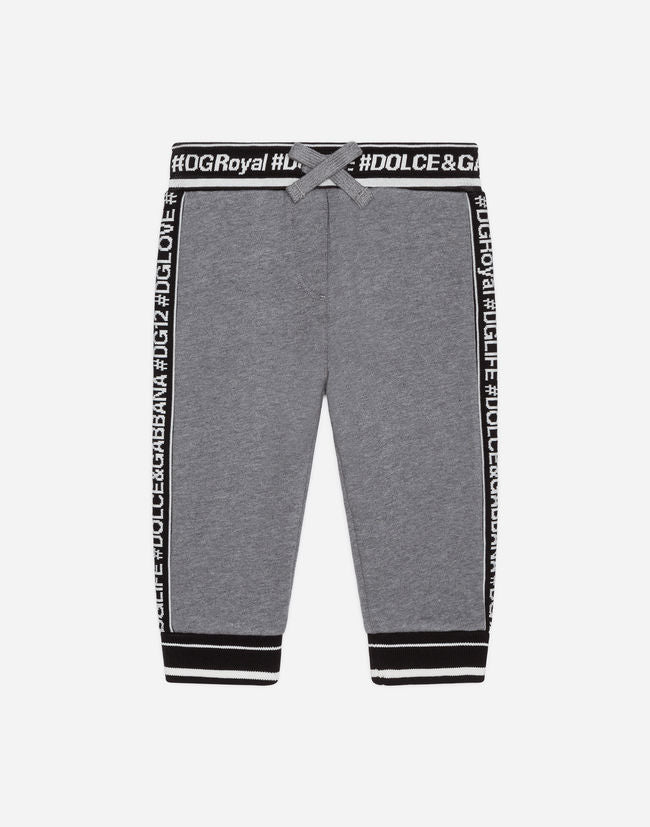 Baby Boys Grey Cotton Trousers