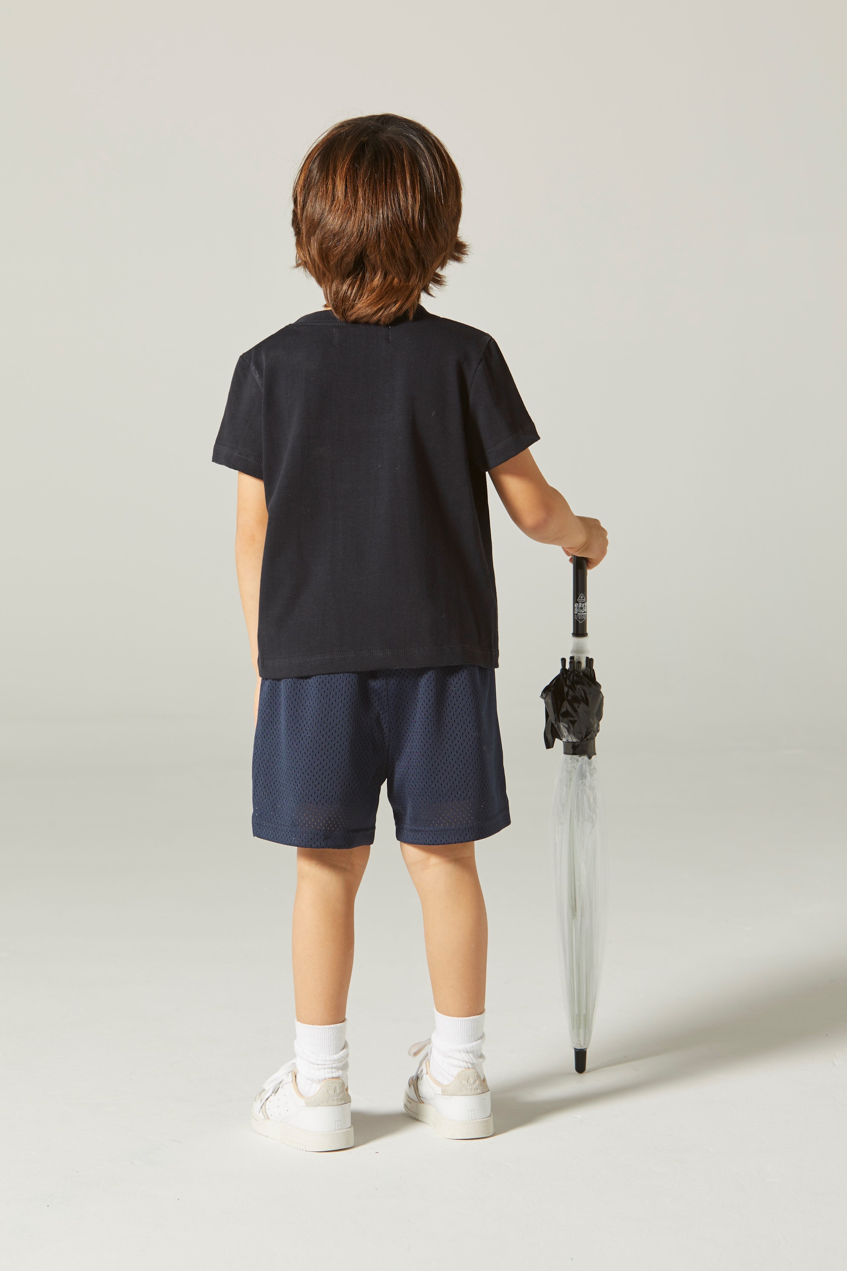 Boys & Girls Navy Mesh Logo Shorts