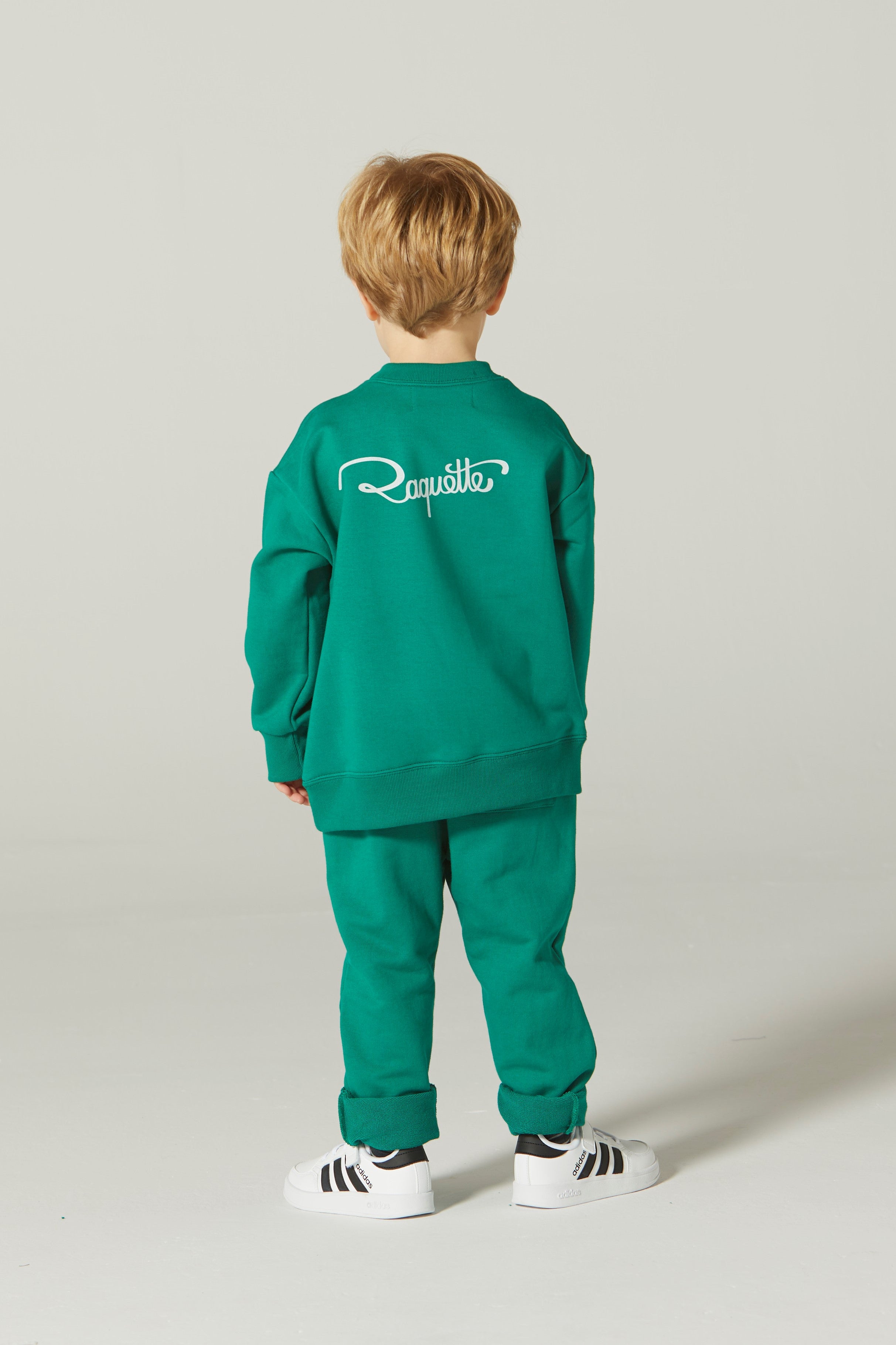 Boys & Girls Green Cotton Trousers