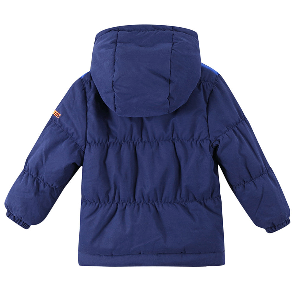 Boys Navy Blue Hooded Padded Down Jacket - CÉMAROSE | Children's Fashion Store - 2