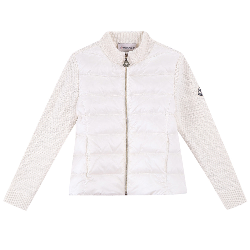 Boys Ivory Knitted Zip-Up Cardigan - CÉMAROSE | Children's Fashion Store - 1