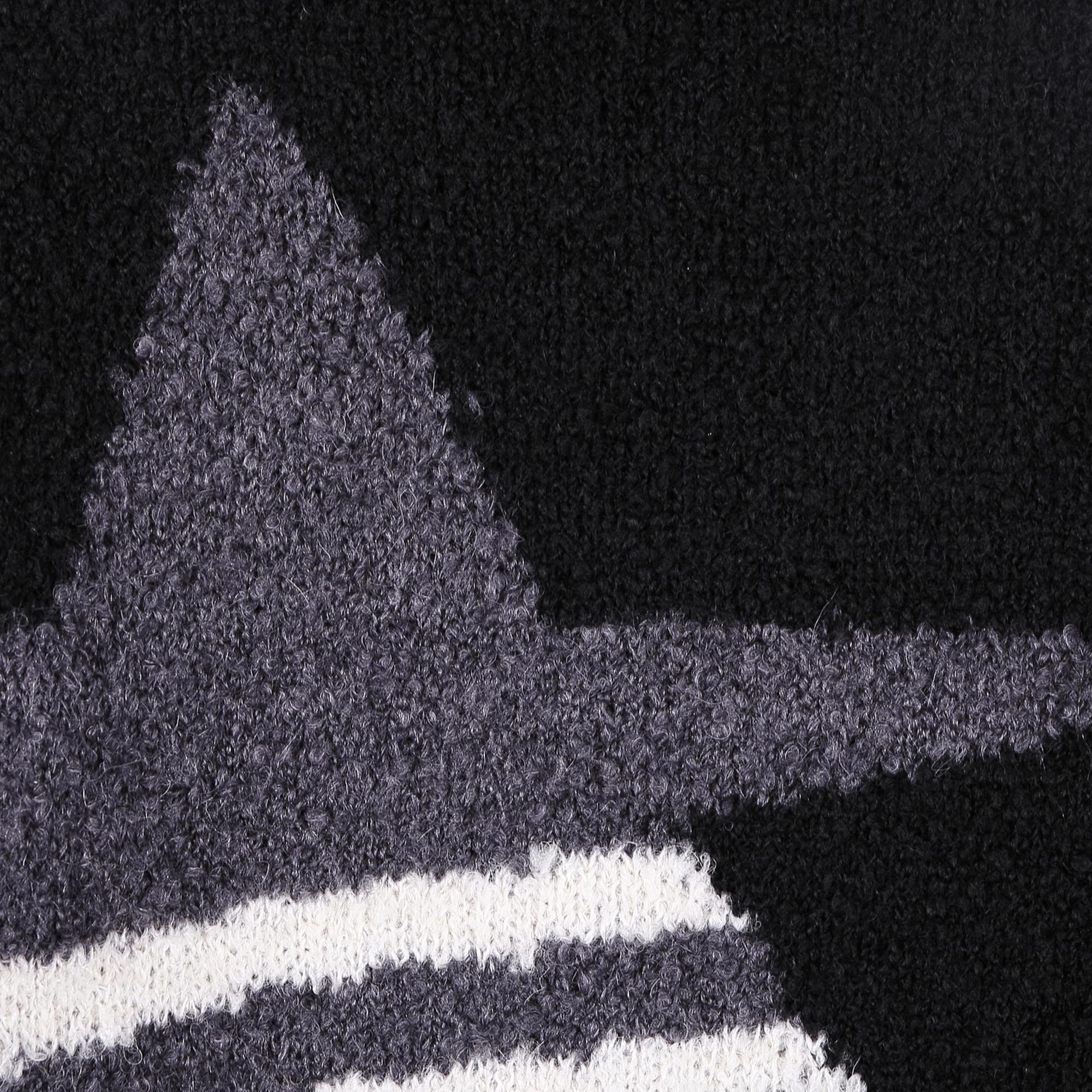 Boys Black Knitted Sweater With Striped Star Trims - CÉMAROSE | Children's Fashion Store - 4