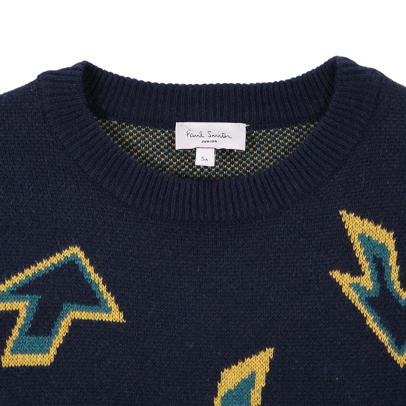 Boys Petrol Blue Arrow Trims Knitted Sweater - CÉMAROSE | Children's Fashion Store - 3