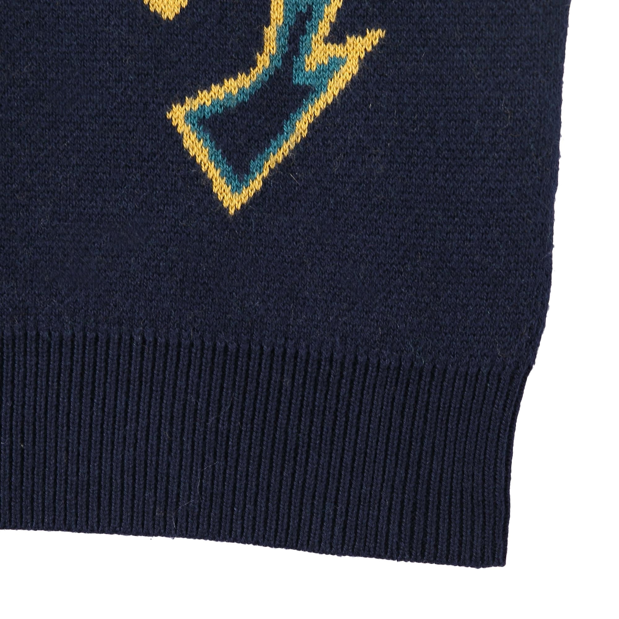 Boys Petrol Blue Arrow Trims Knitted Sweater - CÉMAROSE | Children's Fashion Store - 5