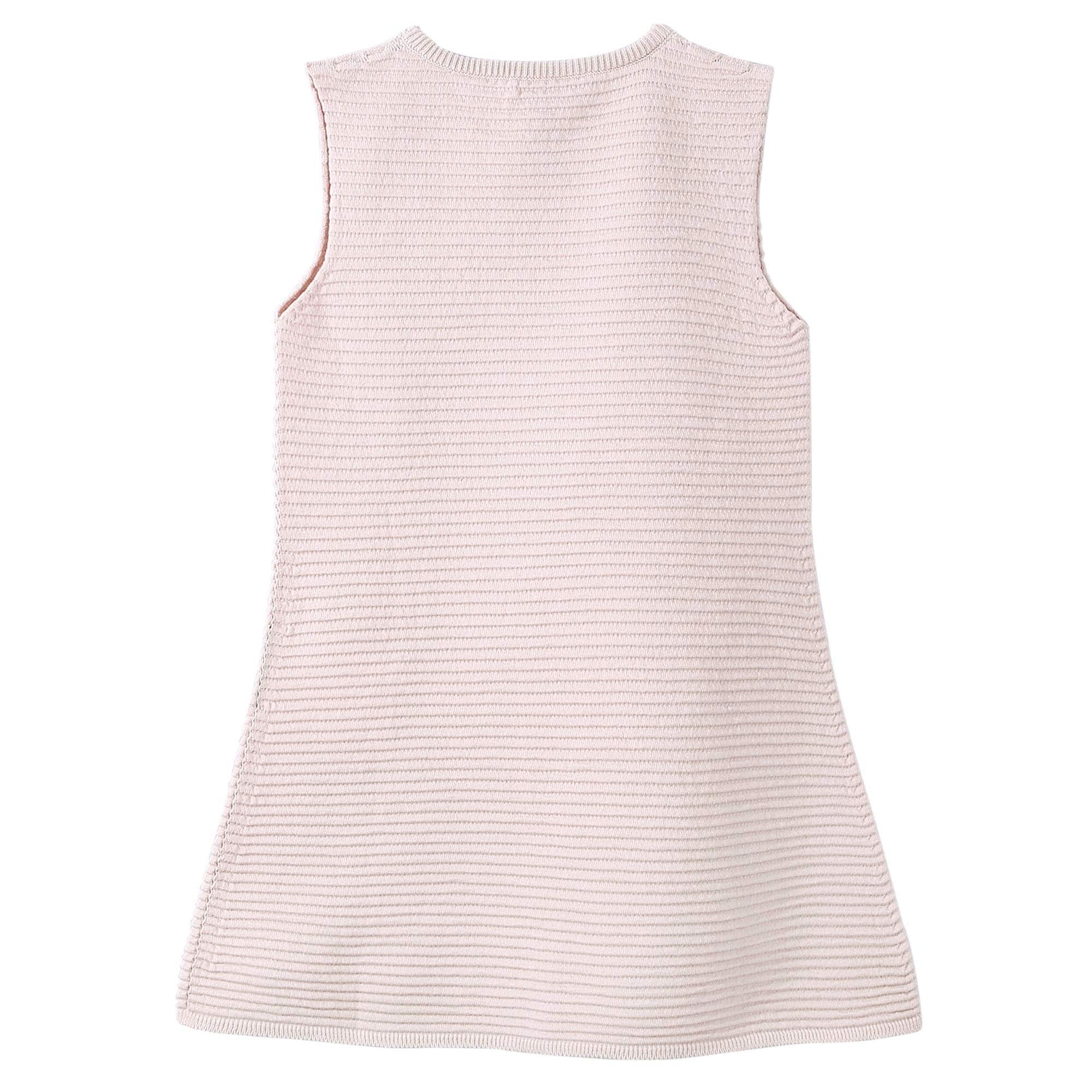 Baby Girls Pink Striped Knitted Sleeveless Dress - CÉMAROSE | Children's Fashion Store - 2