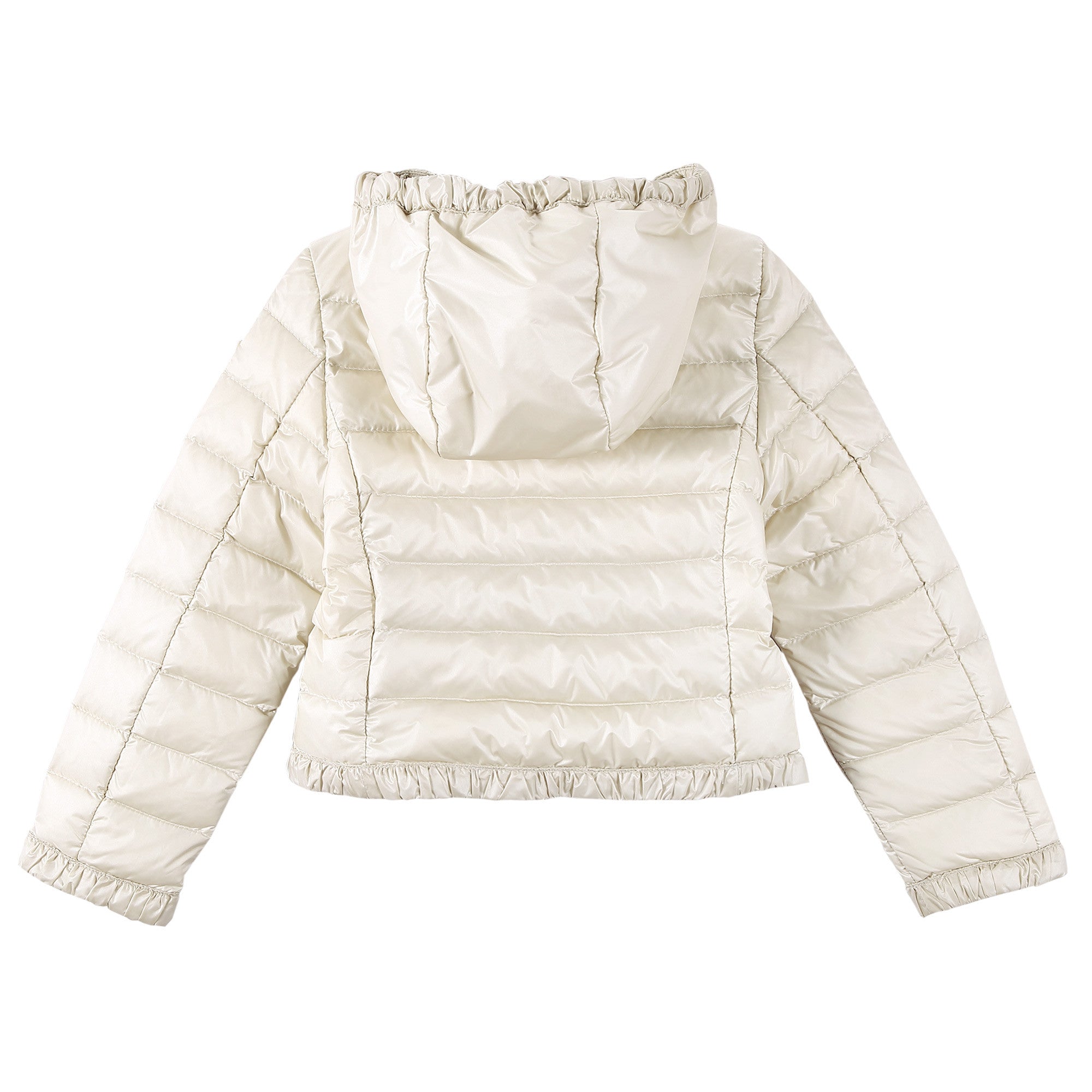 Baby Girls Milk White Down Padded 'Flavienne' Jacket With Frilly Cuffs - CÉMAROSE | Children's Fashion Store - 2