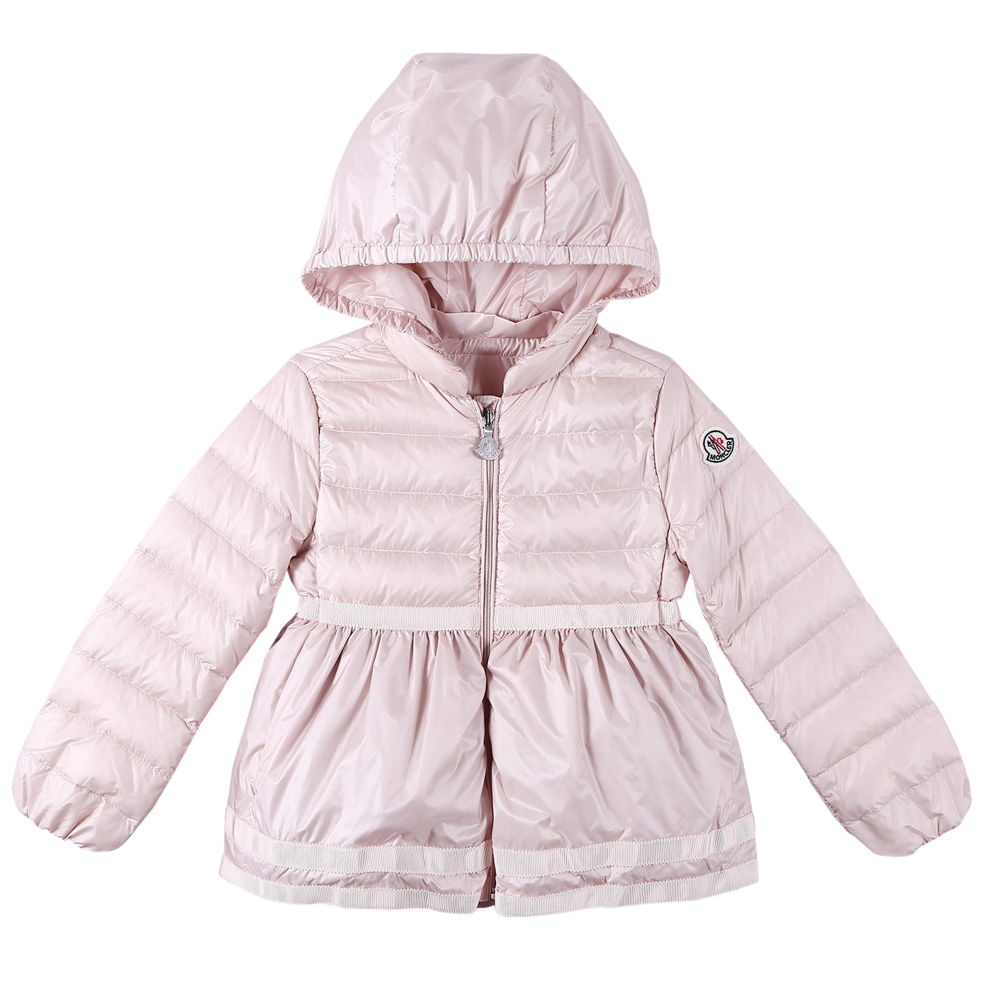 Baby Girls Light Pink Waist Down Padded 'Suzon' Jacket - CÉMAROSE | Children's Fashion Store - 1