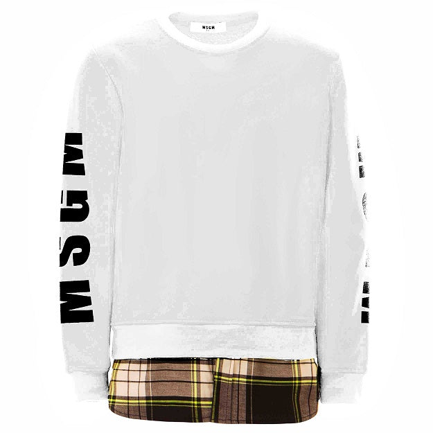 Boys White Logo Cotton Sweatshirt