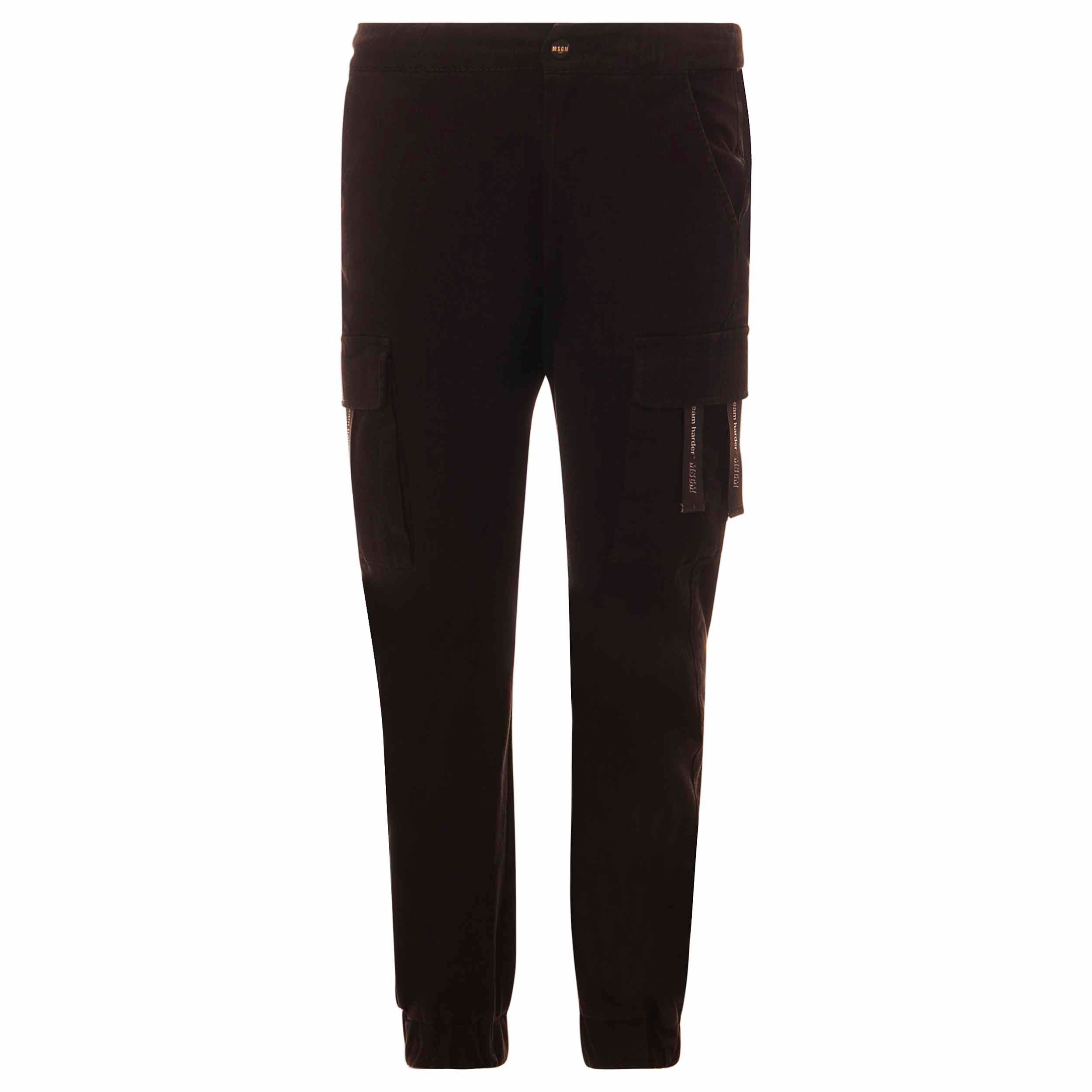 Boys Black Cotton Trousers