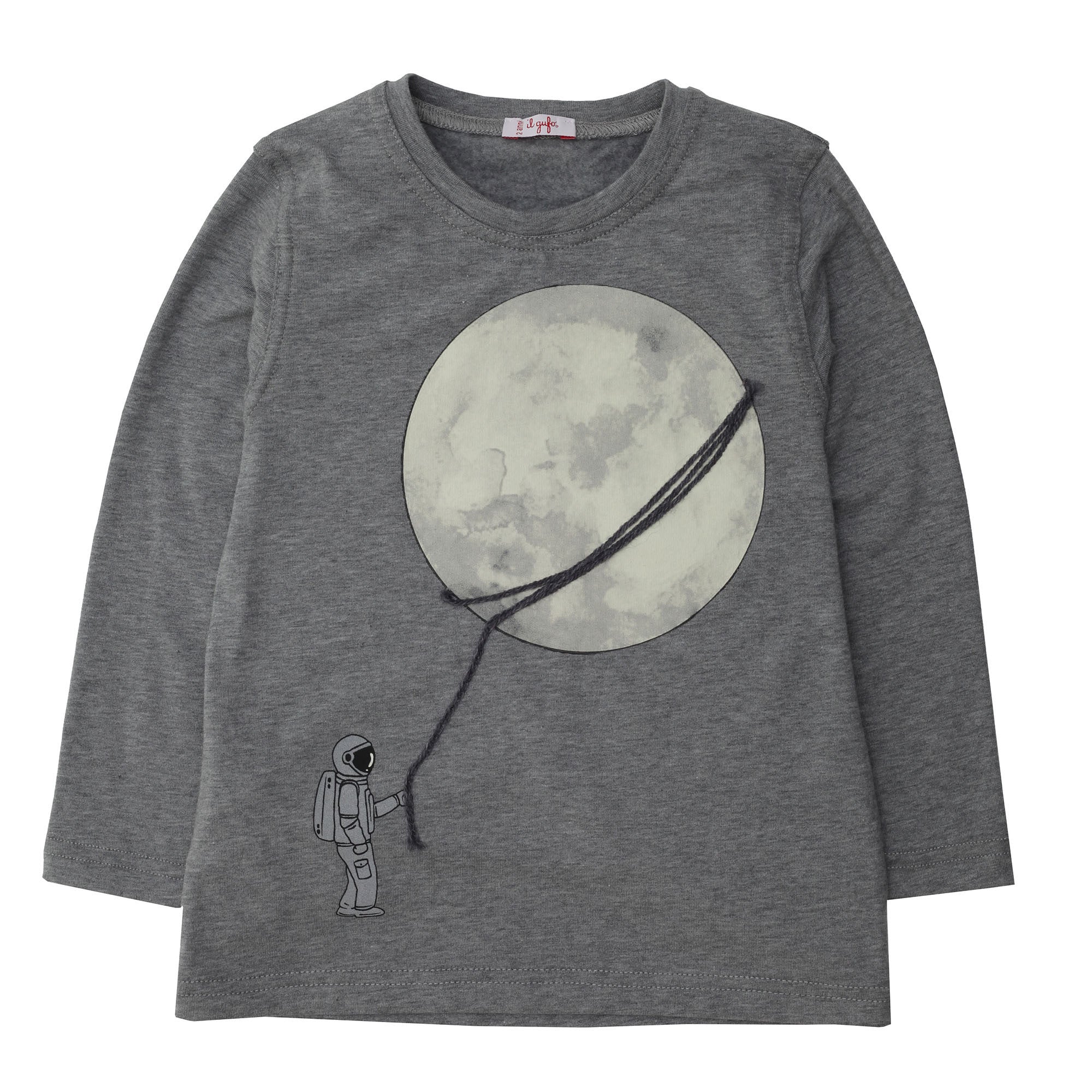 Boys Steel Grey Fancy Printed Cotton T-Shirt - CÉMAROSE | Children's Fashion Store - 1