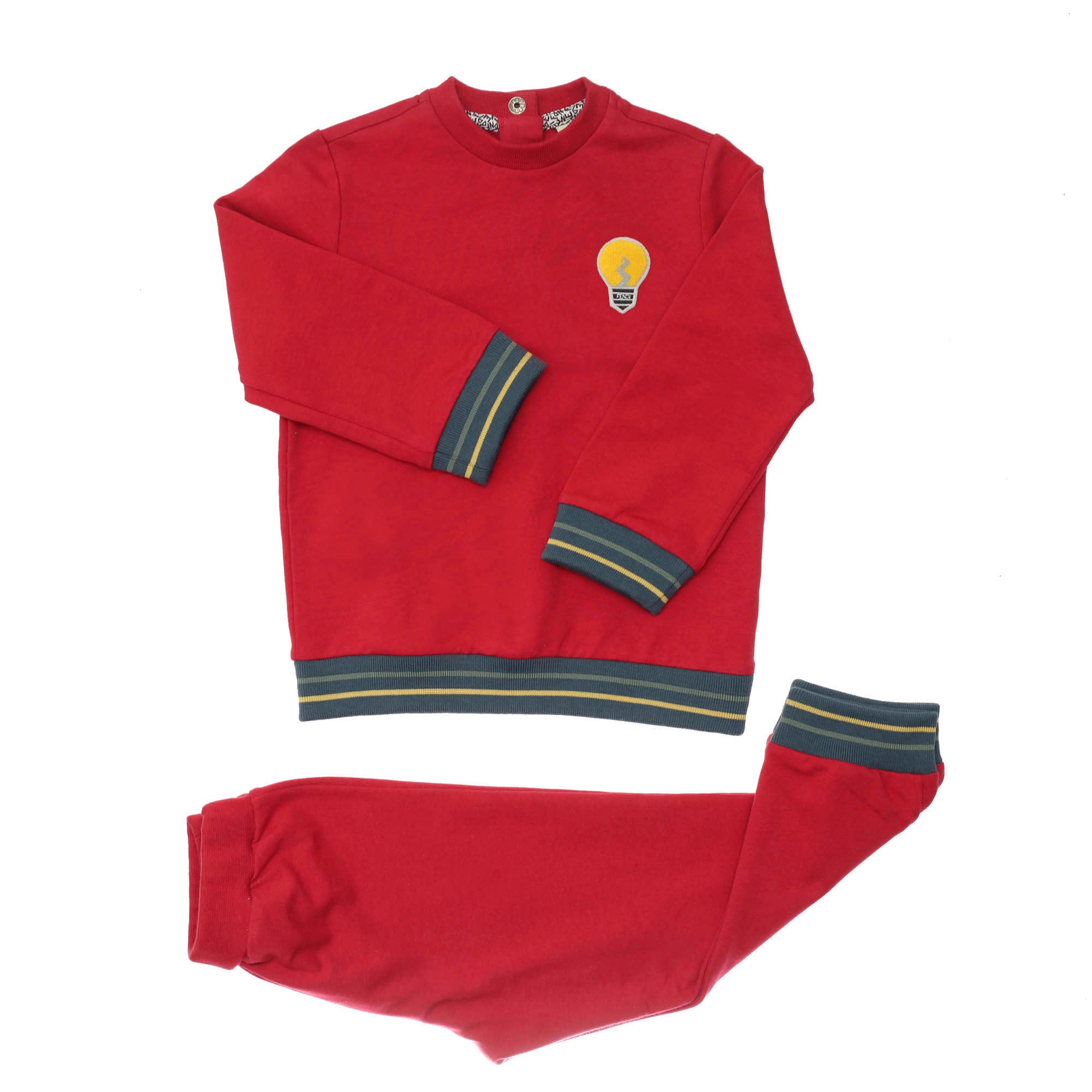 Baby Boys Red Lightbulb Printed Tracksuit - CÉMAROSE | Children's Fashion Store - 1