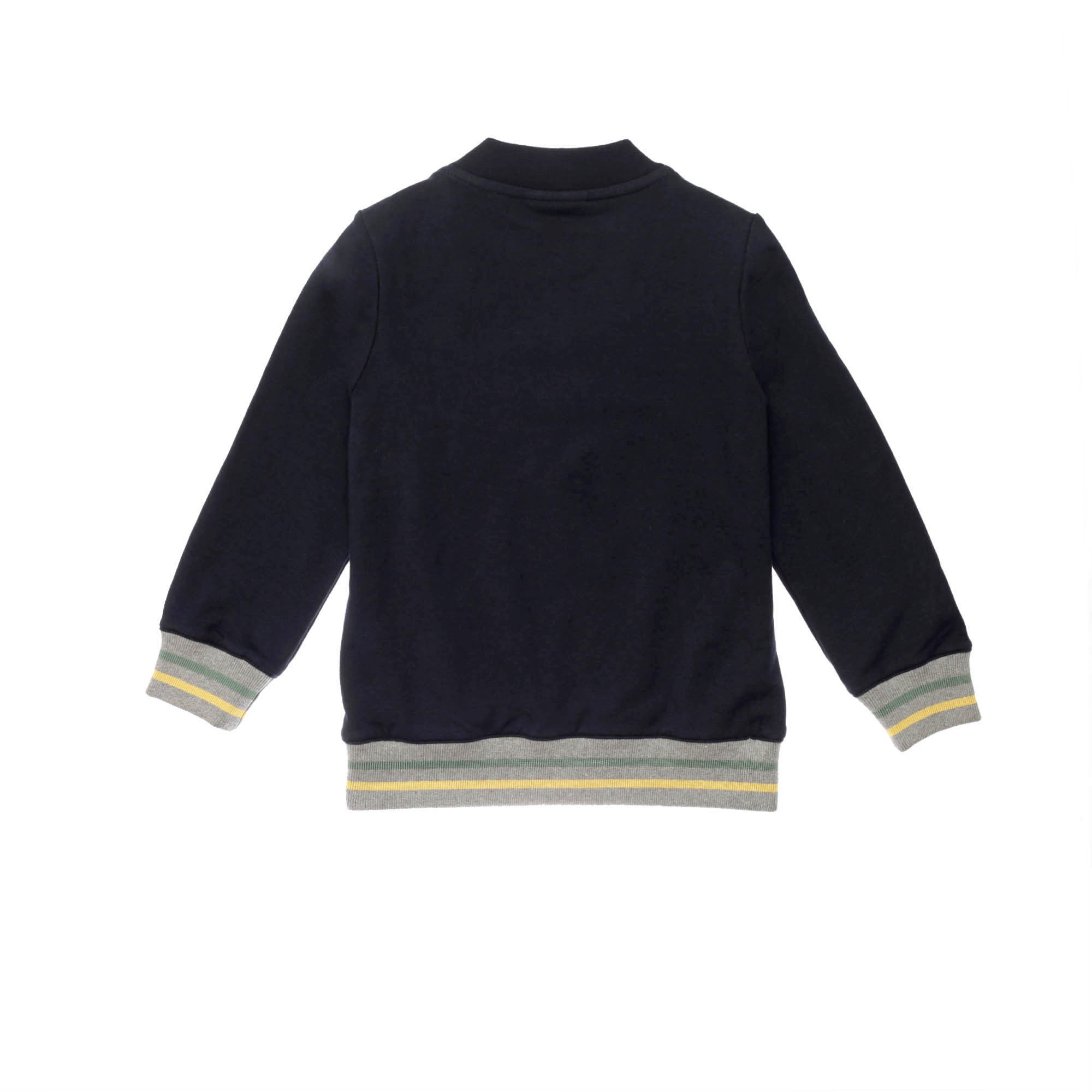 Boys Navy Blue Embroidered Lightbulb Rib Cuffs Cardigan - CÉMAROSE | Children's Fashion Store - 2