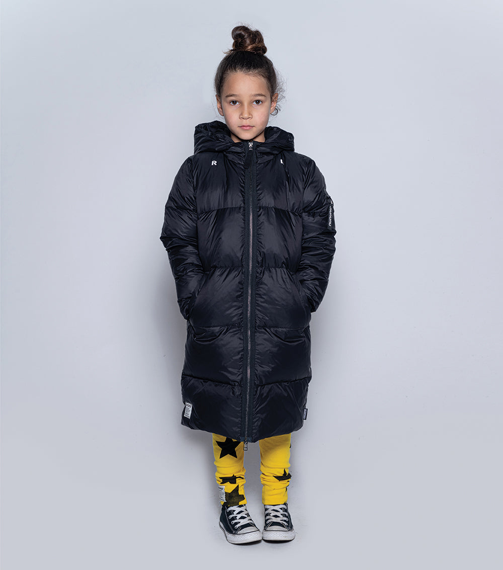 Boys & Girls Black Padded Down Coat