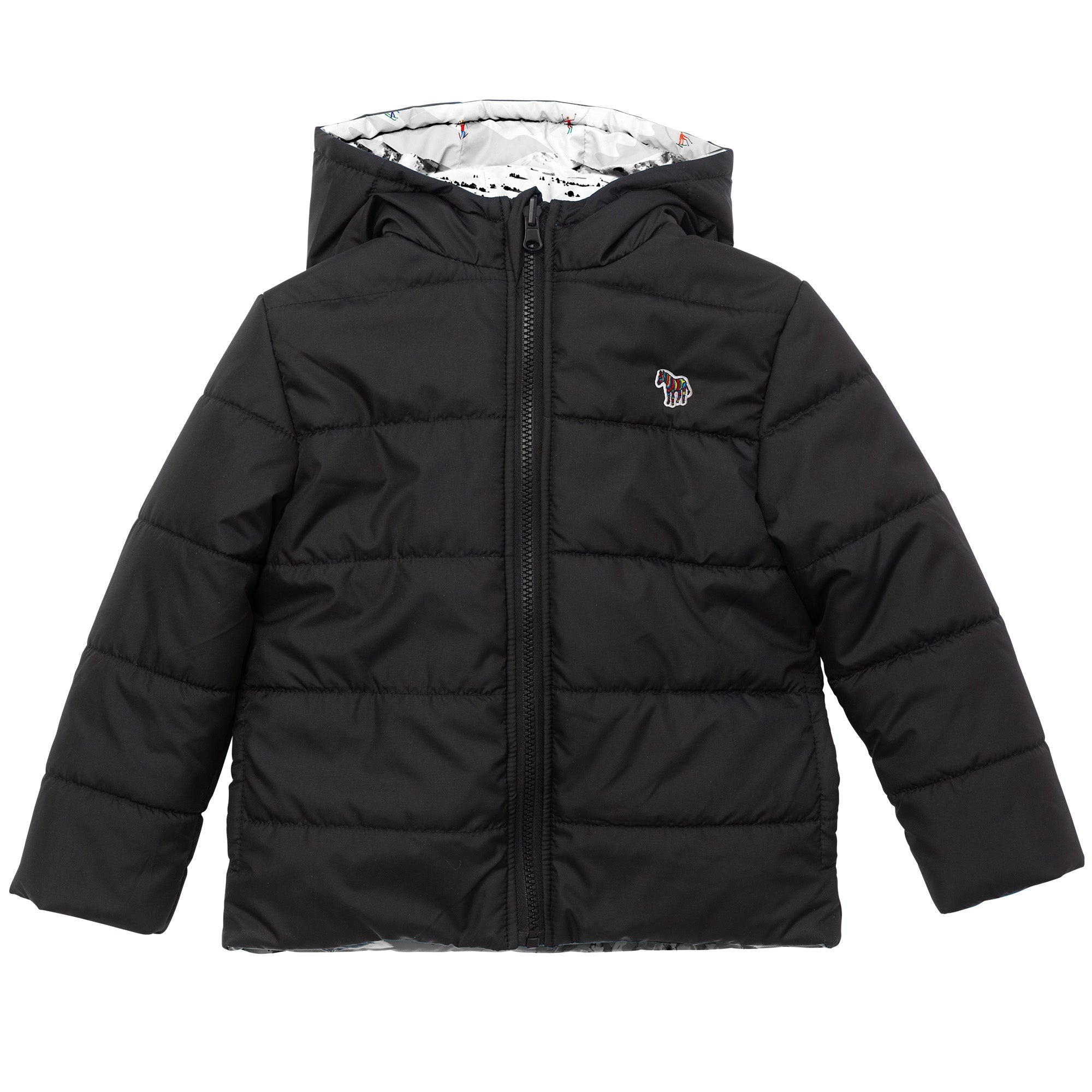 Boys Black Reversible Padded Jacket