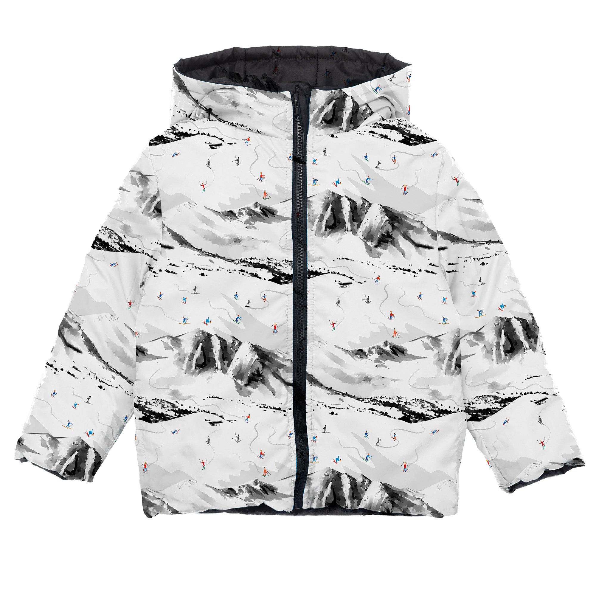 Boys Black Reversible Padded Jacket