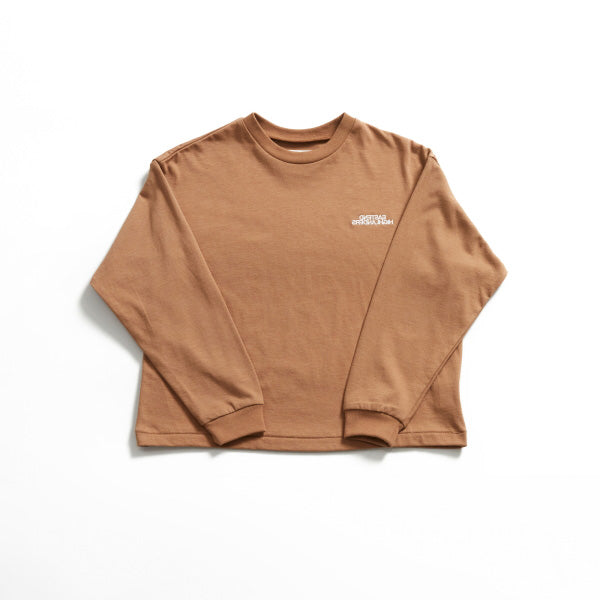 Boys & Girls Brown Cotton Long Sleeves T-Shirt