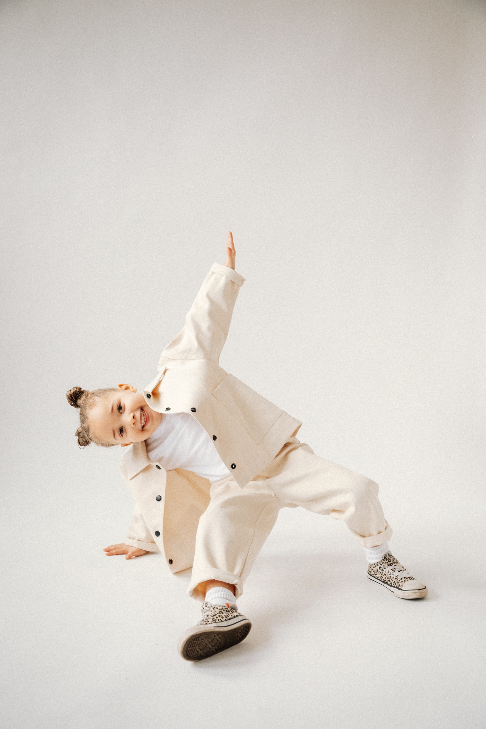 Boys & Girls White Denim Trousers