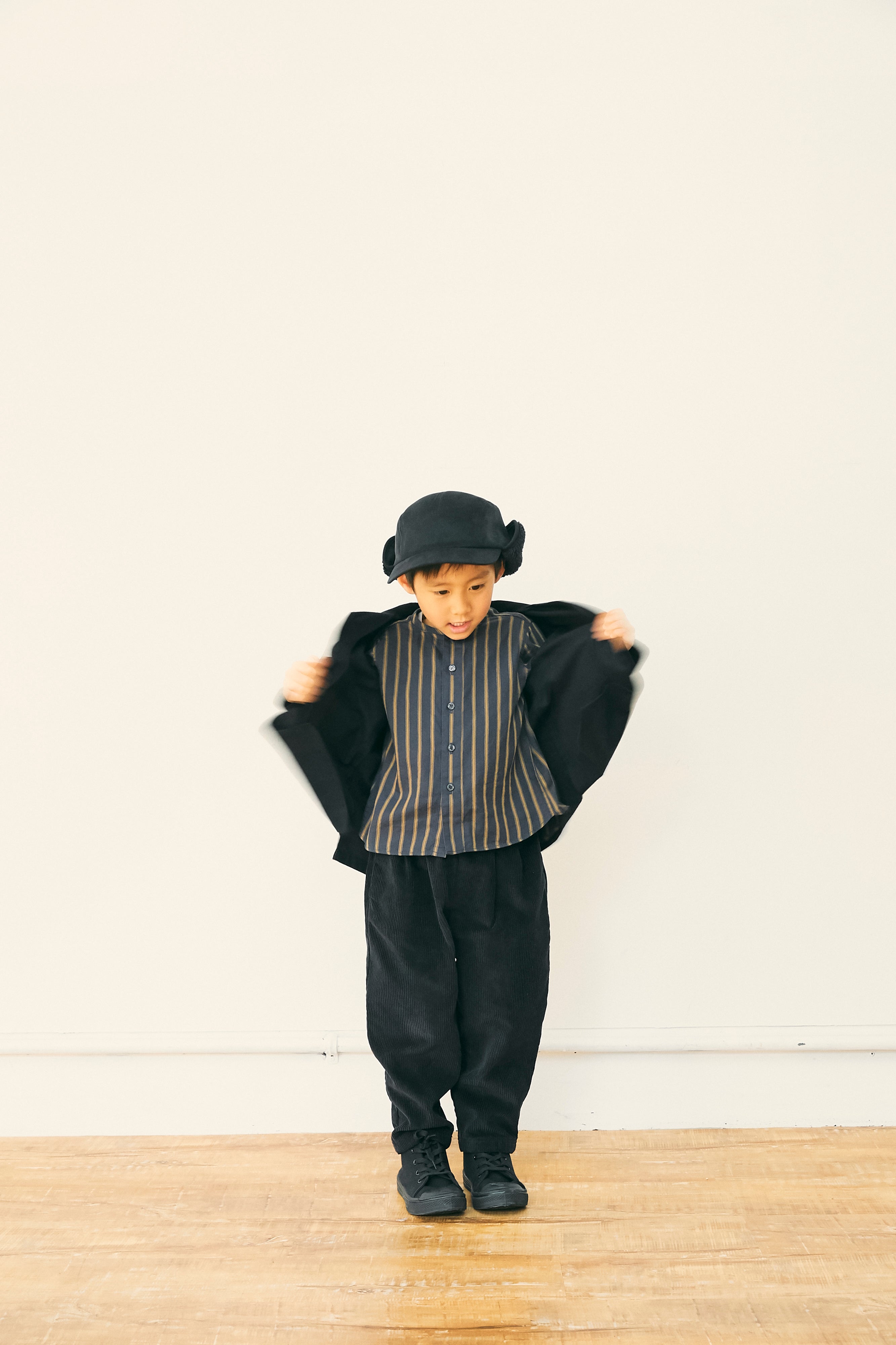 Boys Black Stripe Shirt