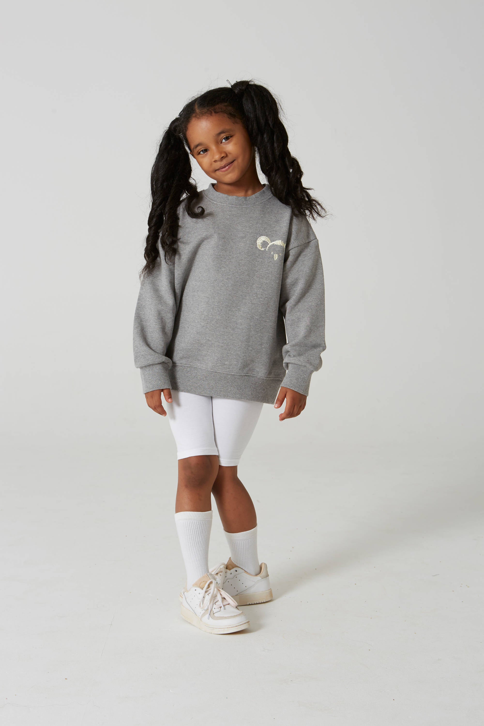 Boys & Girls Grey Cotton T-Shirt