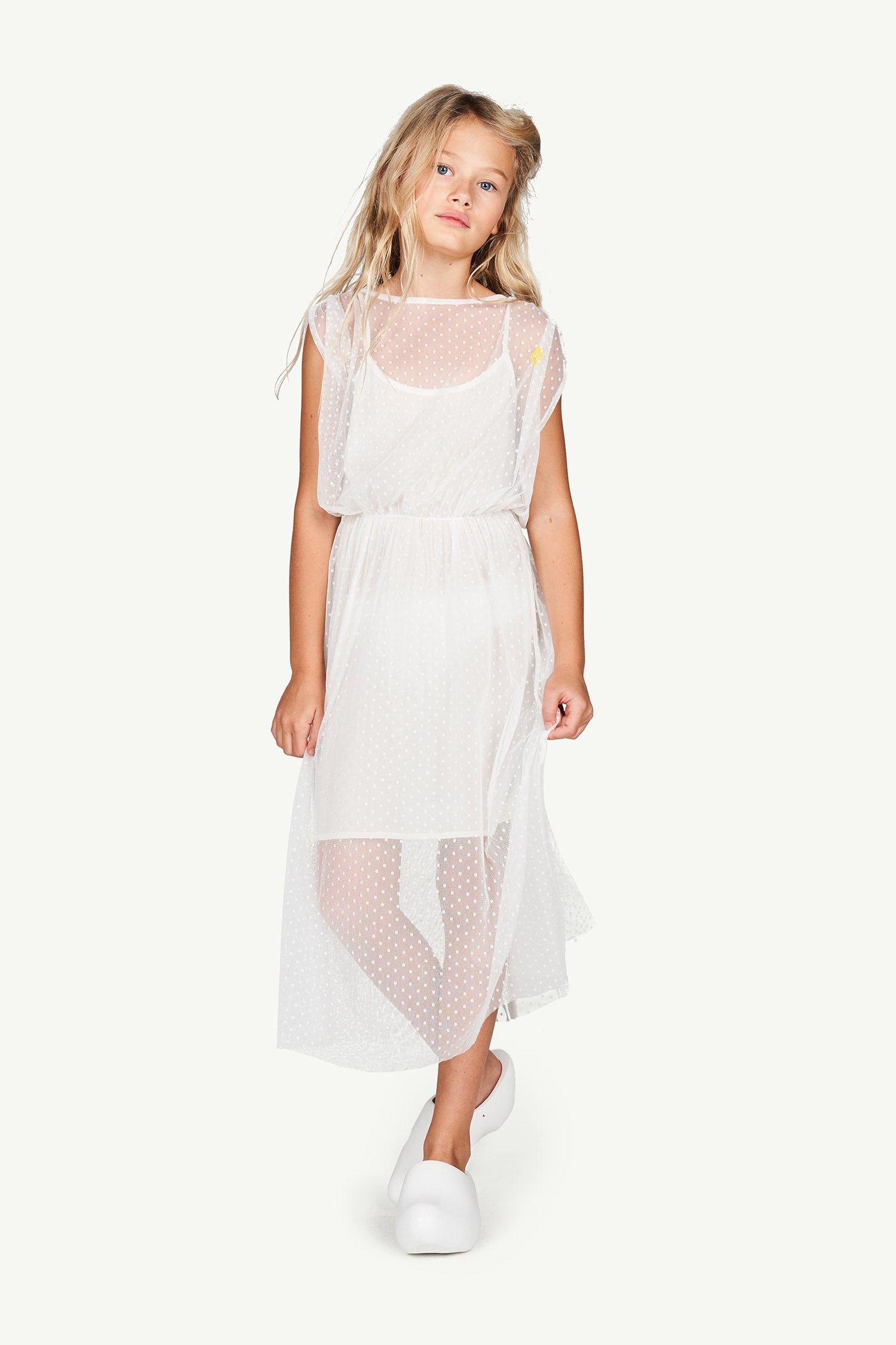 Girls White Tulle Dress